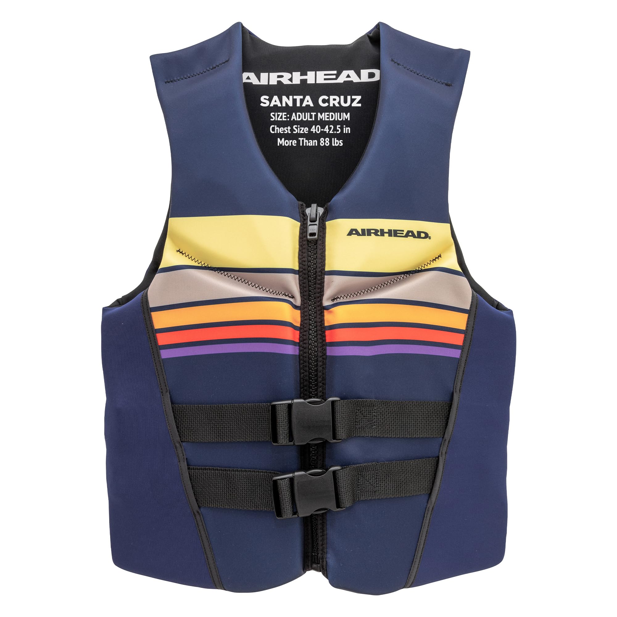 Airhead Santa Cruz Life Vest Multiple Sizes - Swim Vests for Adults, Children & Youth - Kwik Dry Neolite Fabric - USCG Approved
