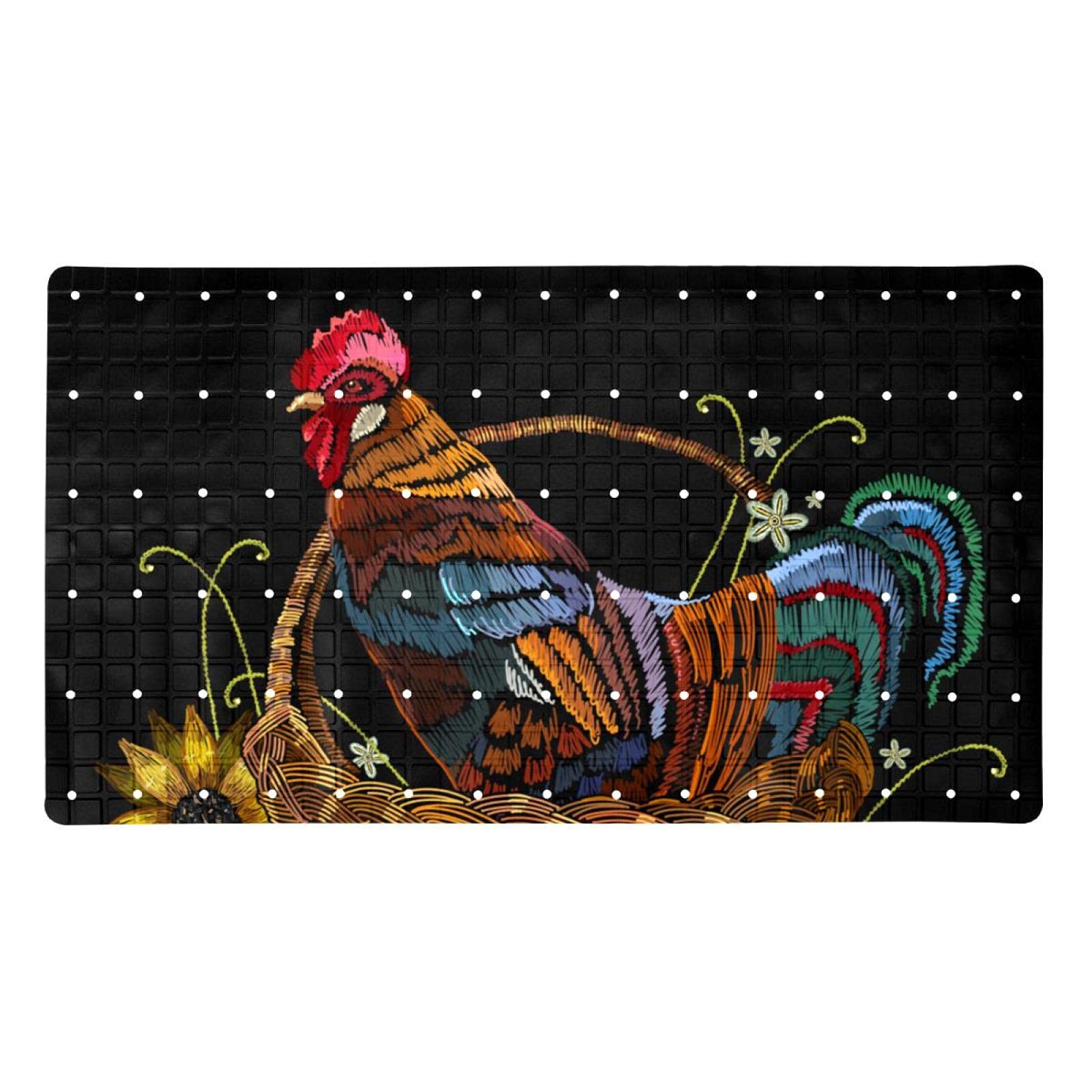 Tapis de bain antidérapant PVC pour douche sécurisée senior et bébé