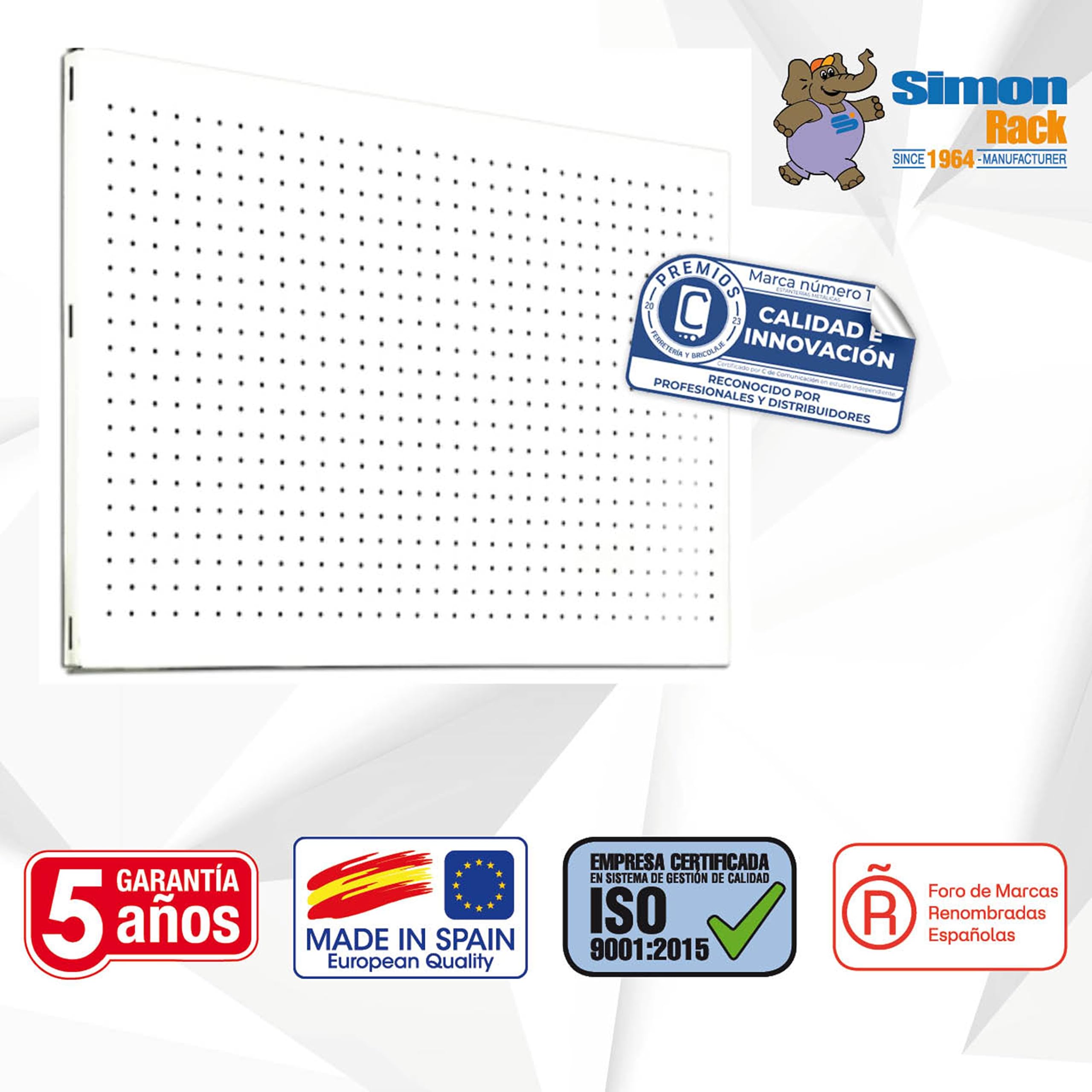 Pannello Porta Attrezzi Simon Rack 120x40 Cm - Metallico, Forato, Per Officina O Garage - Foto 2