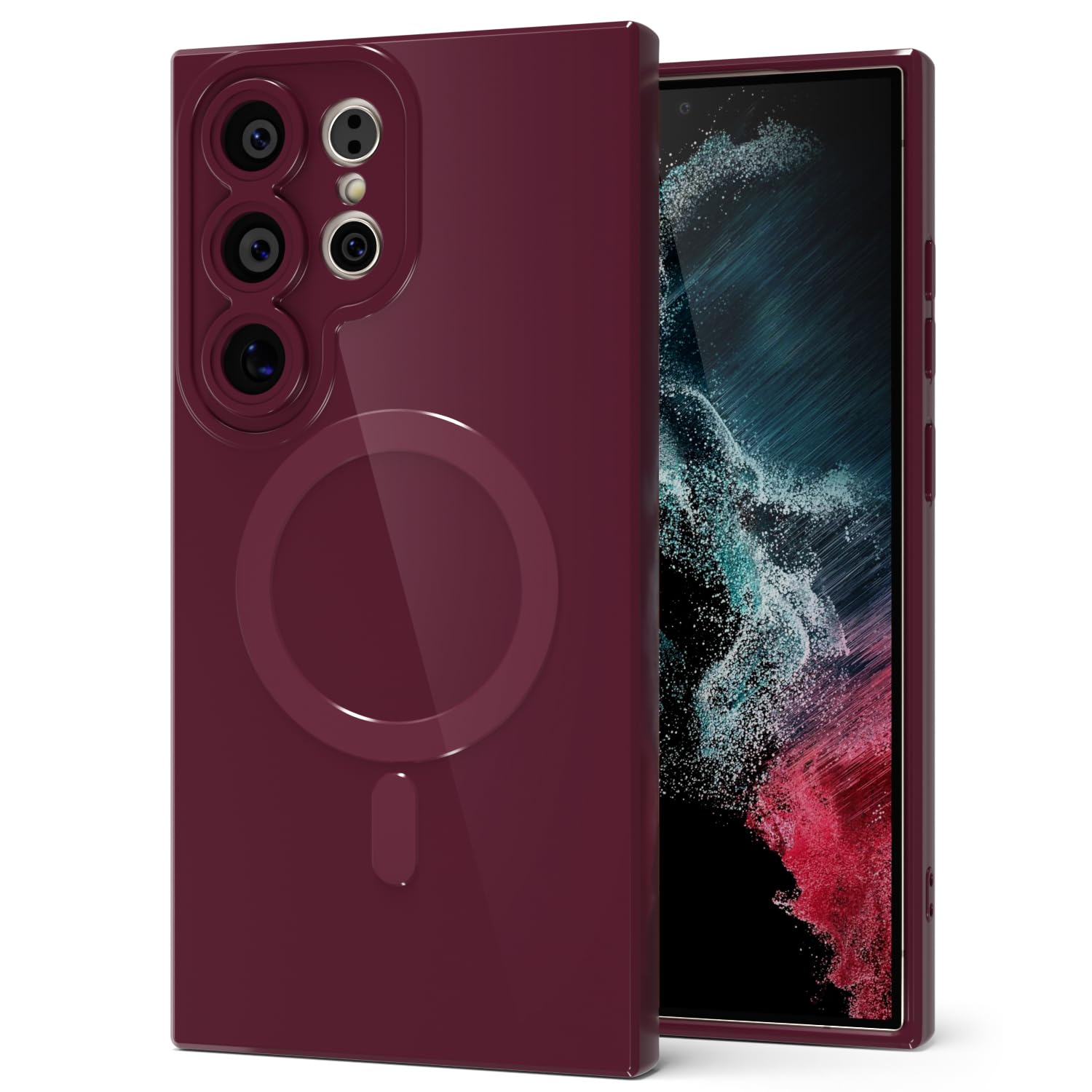 Coque Samsung S22 Ultra silicone magnétique Svanove pailletée - 8
