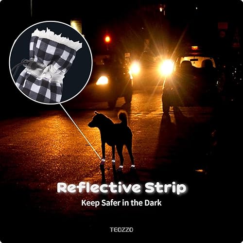 Miniatura 5 de Botas de nieve para perro, botas de nieve para perros de invierno, botas y protector de patas, botines cálidos para cachorros con tira reflectante,