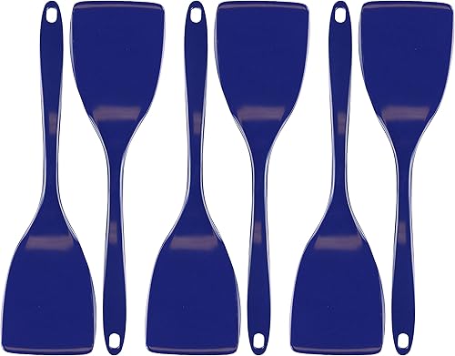 Juego de espátulas de melamina duraderas de 6 piezas, índigo