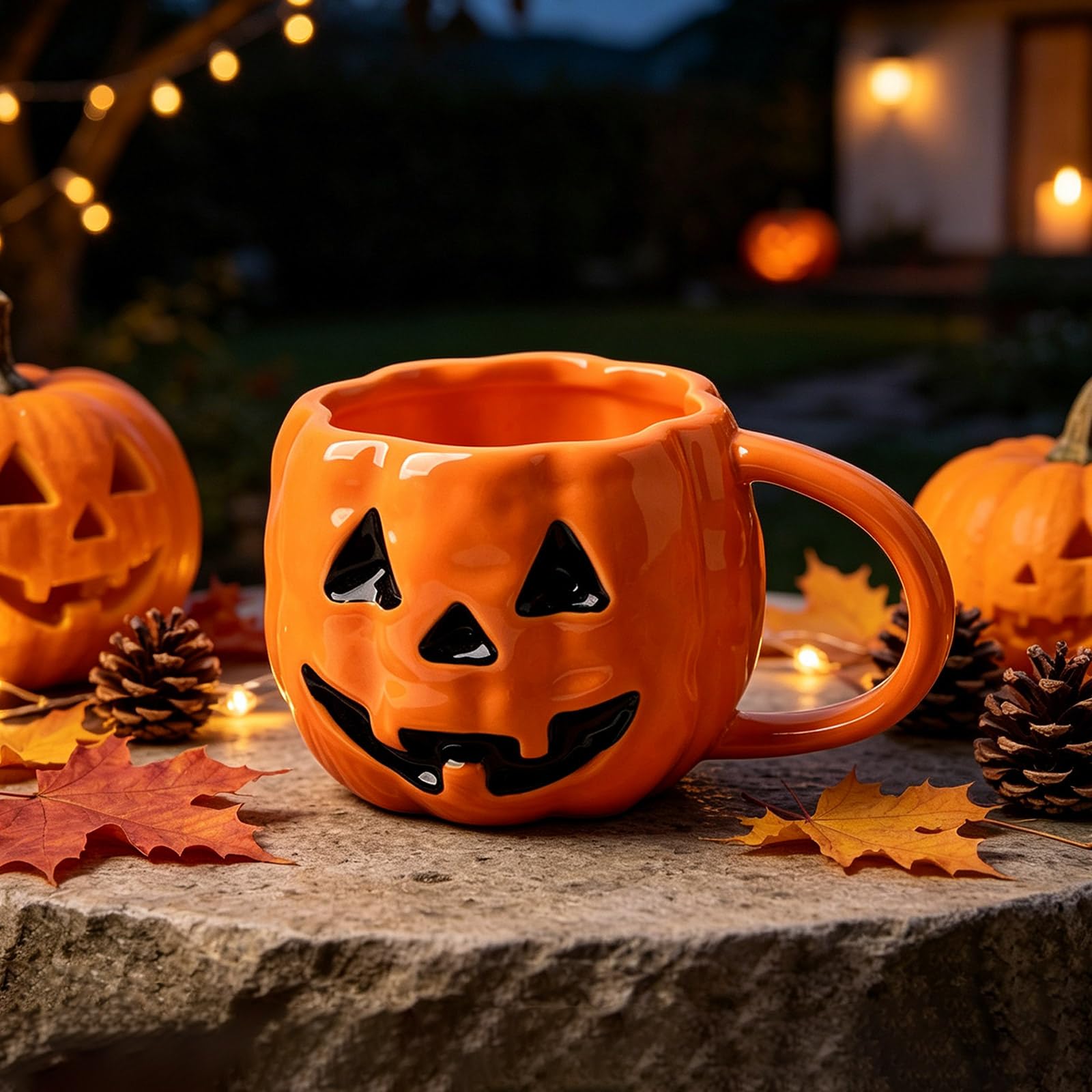 kubki z dyni na Halloween, uroczy kubek ceramiczny z motywem dyni
