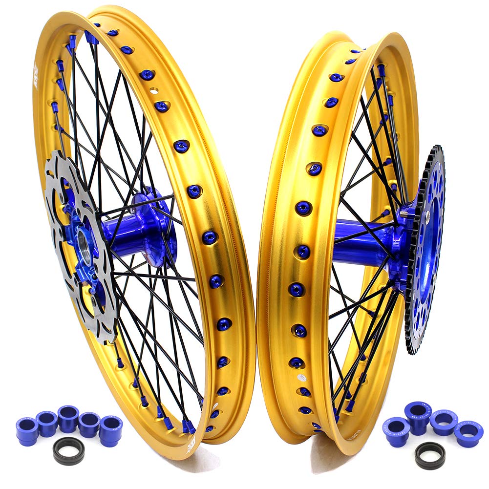 Amazon.com: KKE Front 1.6 * 21 Rear 2.15 * 19 Cast Wheels Rims Fit