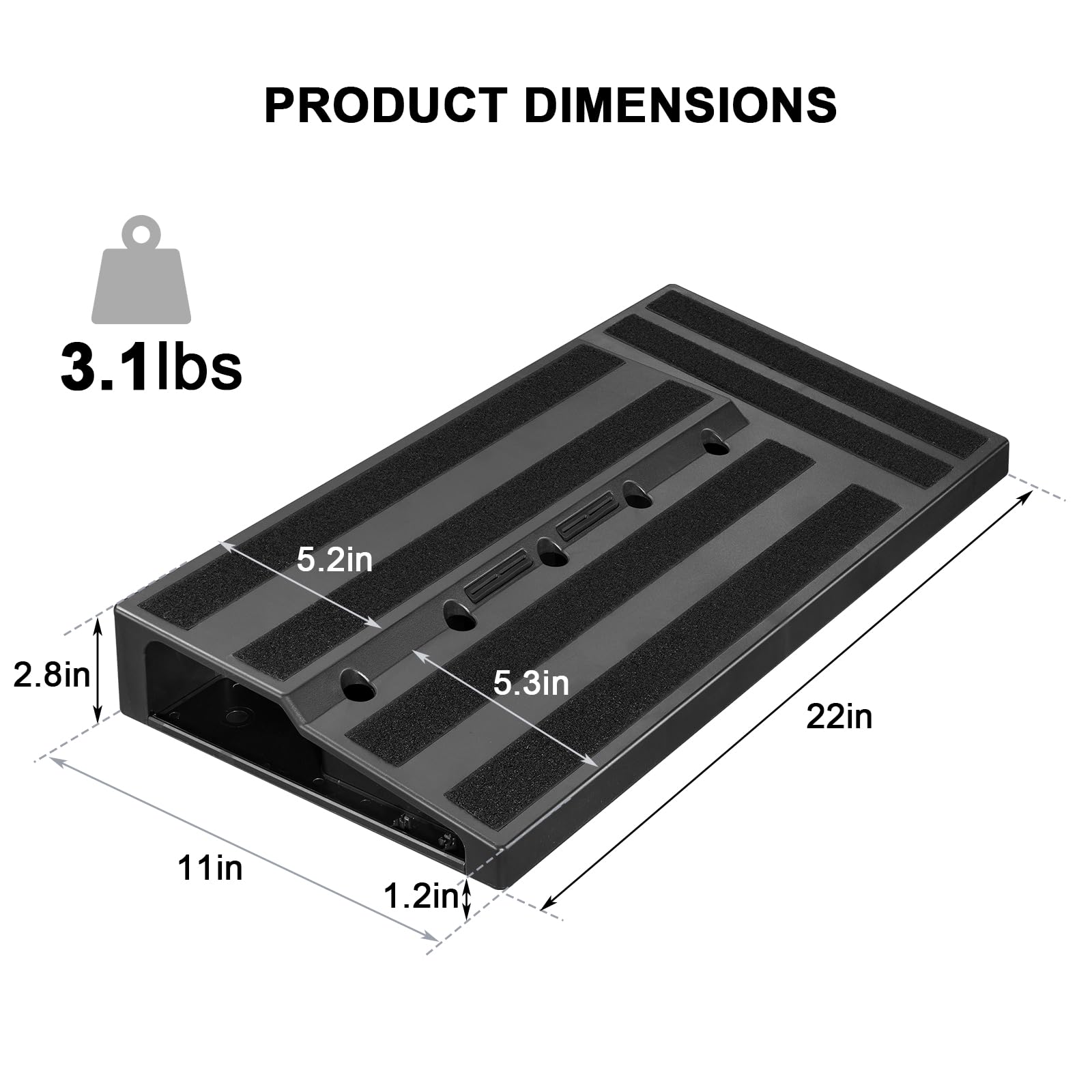 LEKATO Gitarren-Pedalboard, Gitarre Effekt Board 19,7"x10"x2,4", Große Effektplatte mit Tasche, Robustes Tragbares Pedalboard für Musiker, Gitarristen, Bands