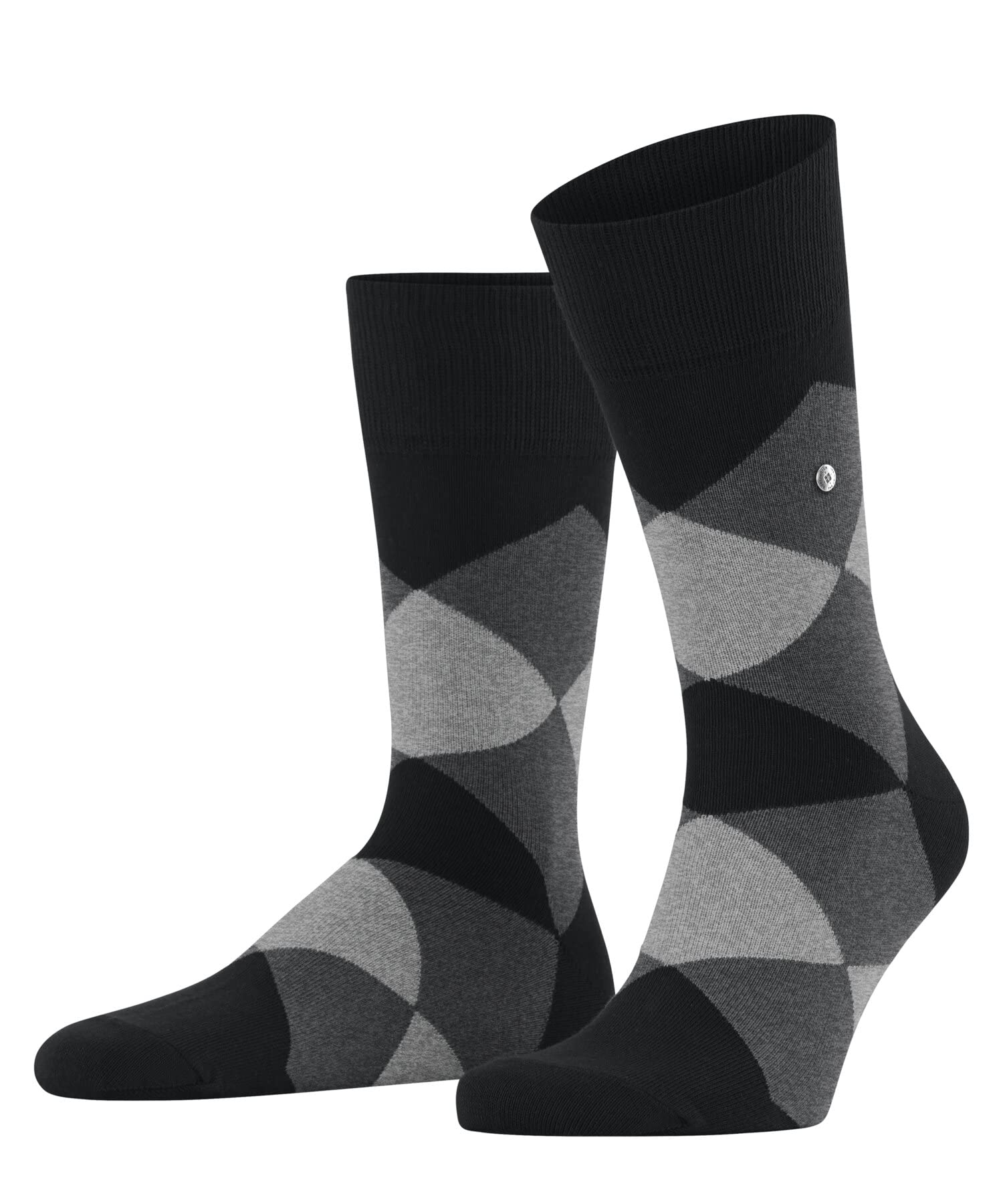 Burlington Men's Clyde M So Cotton Patterned 1 Pair Socks, Black 3000, 6.5-11
