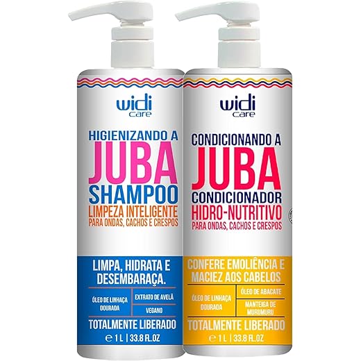 Kit Widi Care Shampoo Condicionador Higienizando Condicionando a Juba 1L