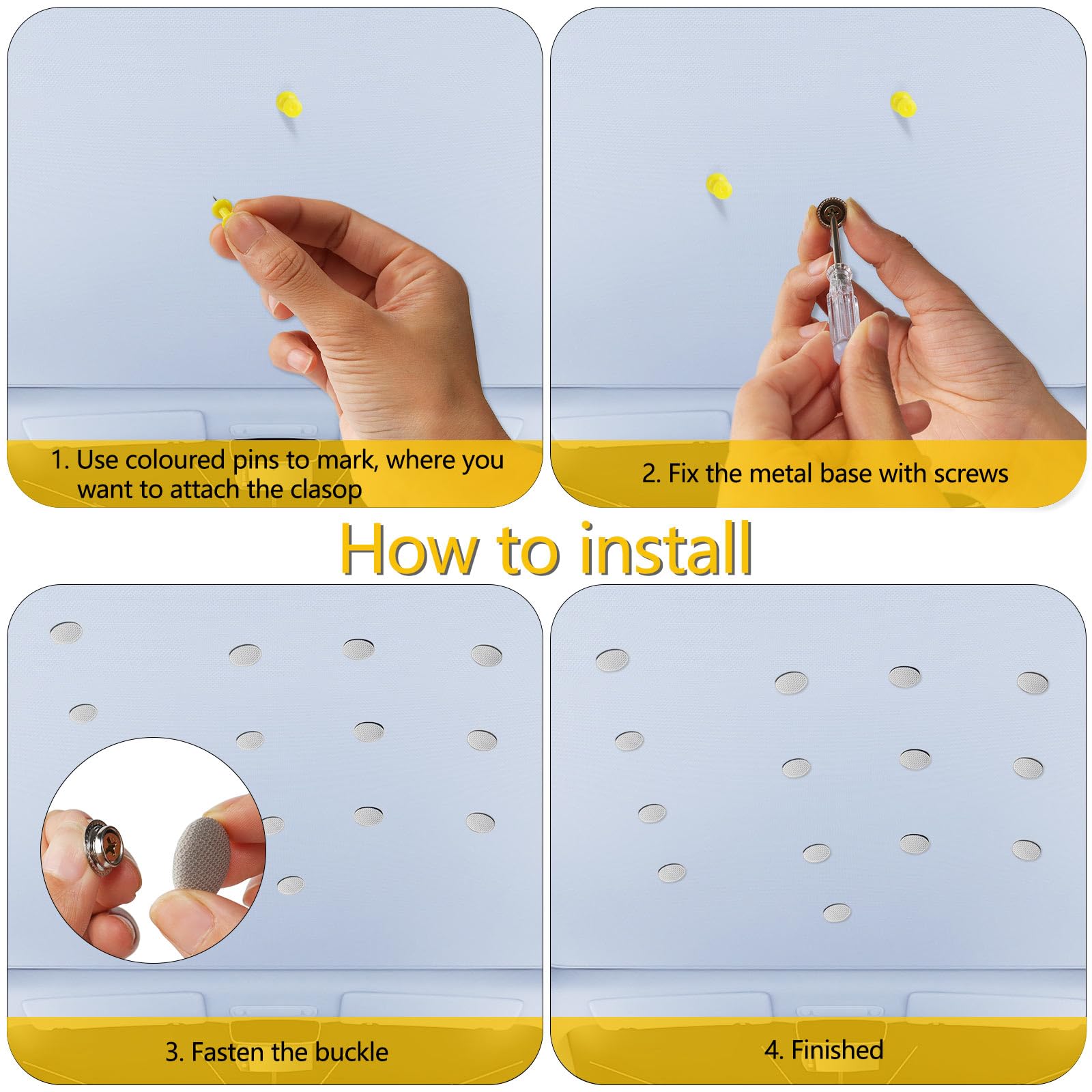 Eowppue 132 Stuks Auto Dakhemel Reparatie Klinknagels Set Universele Met Liniaal Schroevendraaier Positioneerstift Voor De Van Autodakhemel Geschikt Alle 783780845