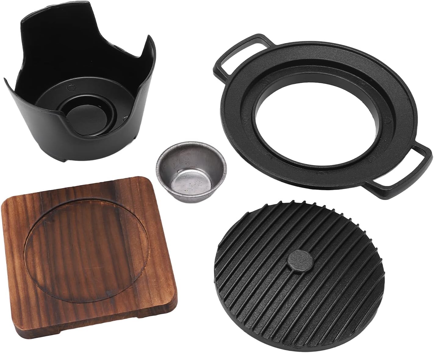 Mini BBQ Grill Set, Portable Hibachi Charcoal Grill with Food Grade Non Stick Material, Compact Tabletop Grill for Camping Picnics Travel 1 to 2 People