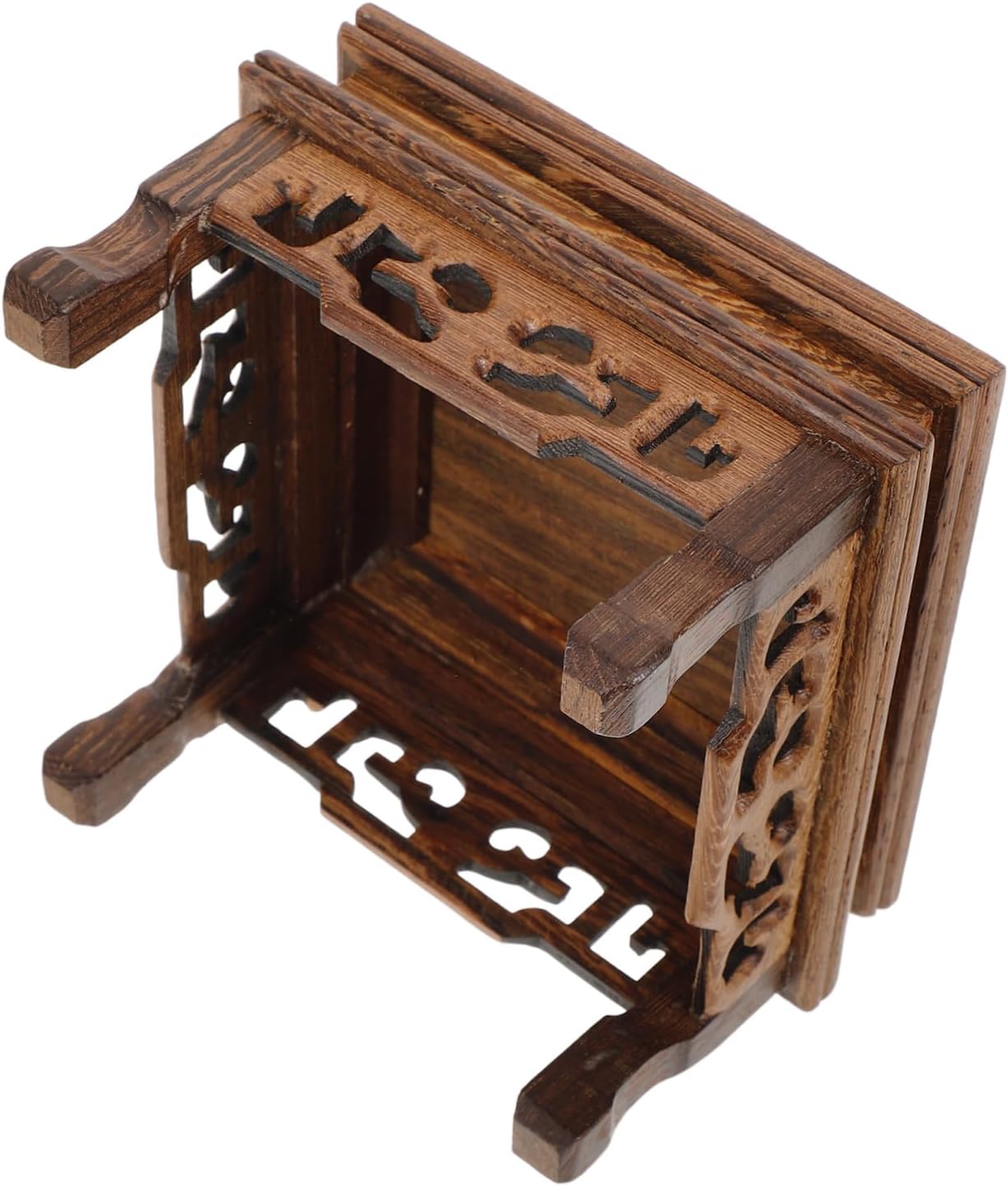 ibasenice 3pcs Wooden Plant Stand Pedestal Riser for Indoor Use Vintage Display Holder for Potted Plants and Aquatic Decor Wooden Craft Decoration