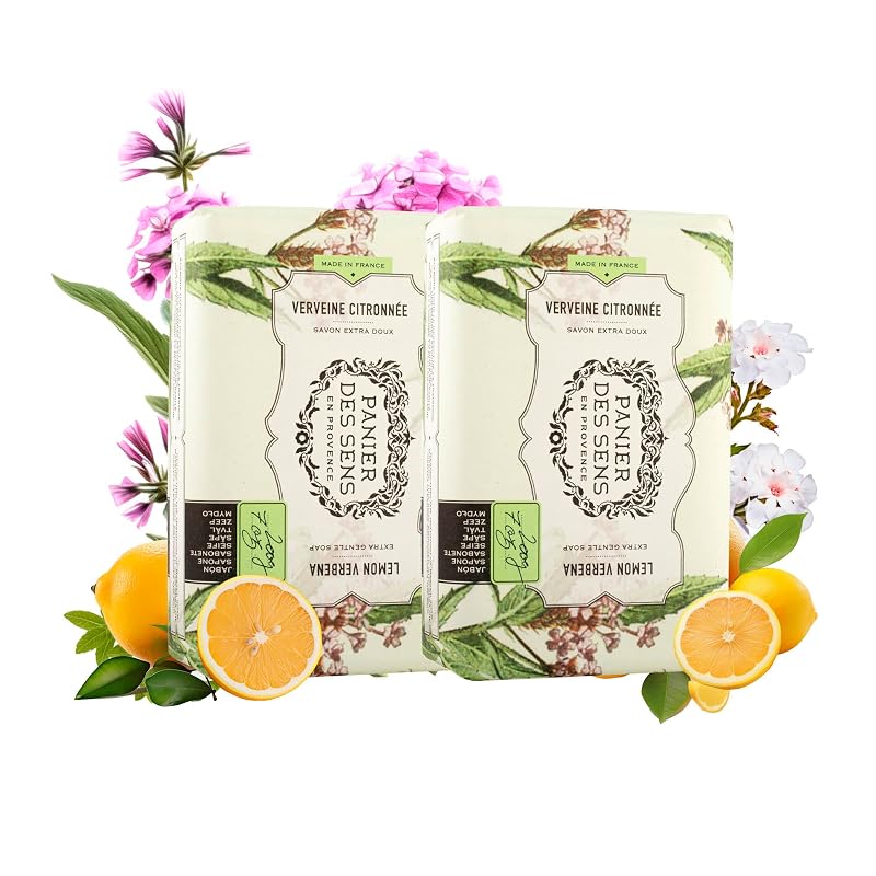 Panier des Sens Sabonete em Barra com Manteiga de Karité e Verbena-limão, Pacote com 2
