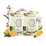 Panier des Sens Shea butter bar soap - 95% natural & Made in France - 2 bars, 7oz/200g each (Lemon Verbena)