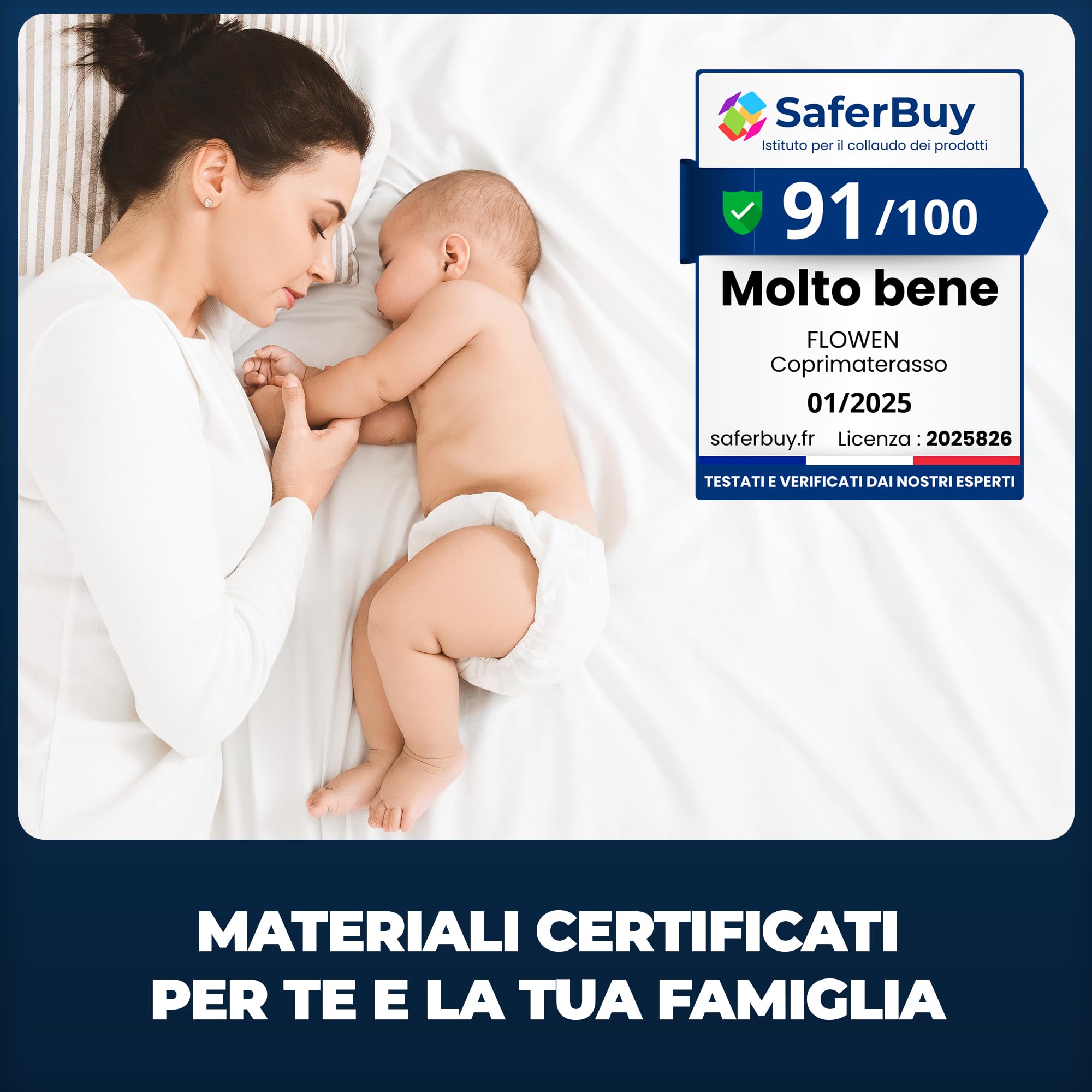 Coprimaterasso Una Piazza e Mezza Impermeabile 120x190 cm Lenzuolo con Angoli Bianco in Cotone Terry e Microfibra Protezione per Letto Materasso Traversa Traspirante Anallergico Lavabile in Lavatrice