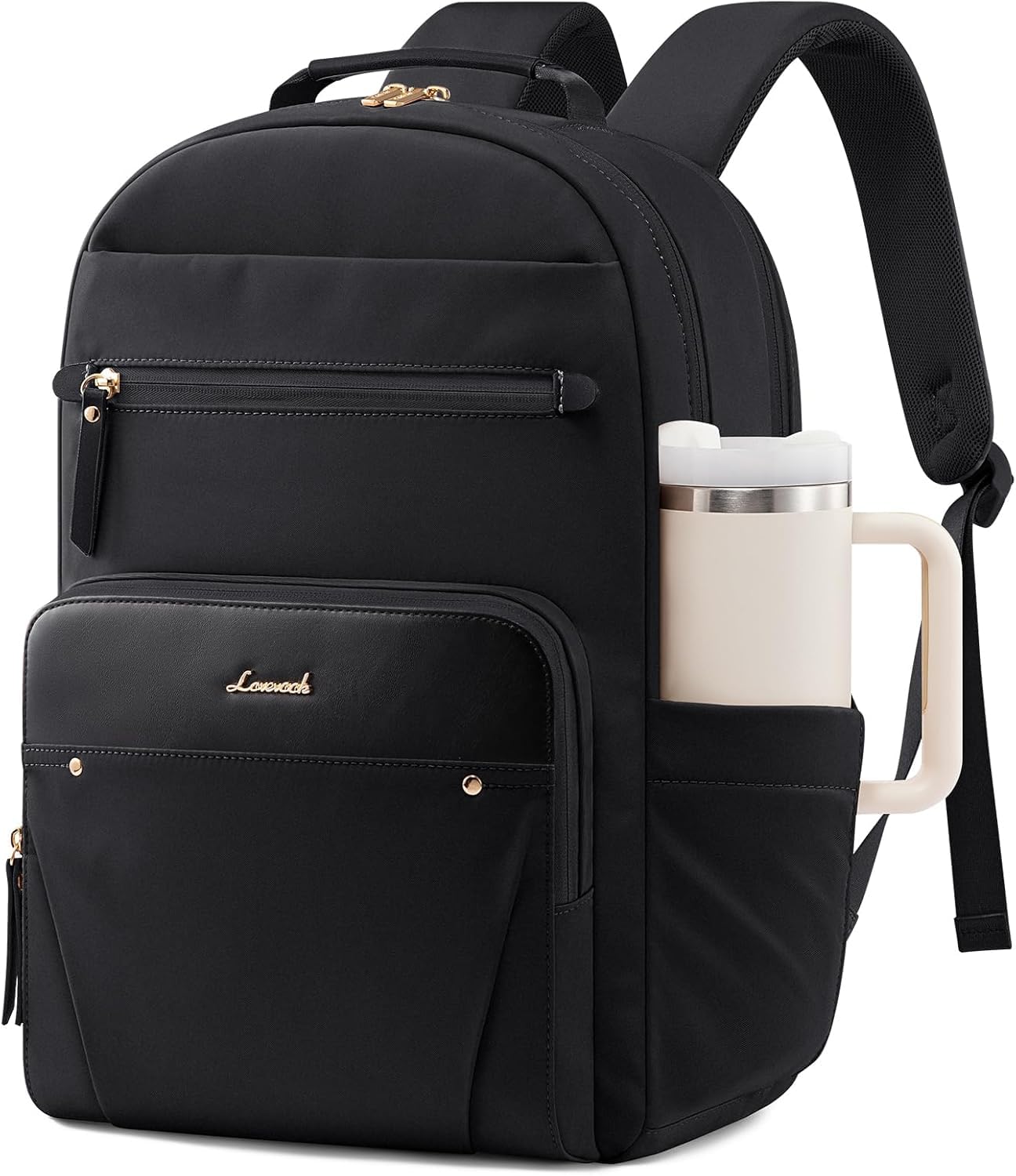 LOVEVOOK Sac à dos pour ordinateur portable et femme - Étanche - Pour le travail, l'école, l'université, les voyages