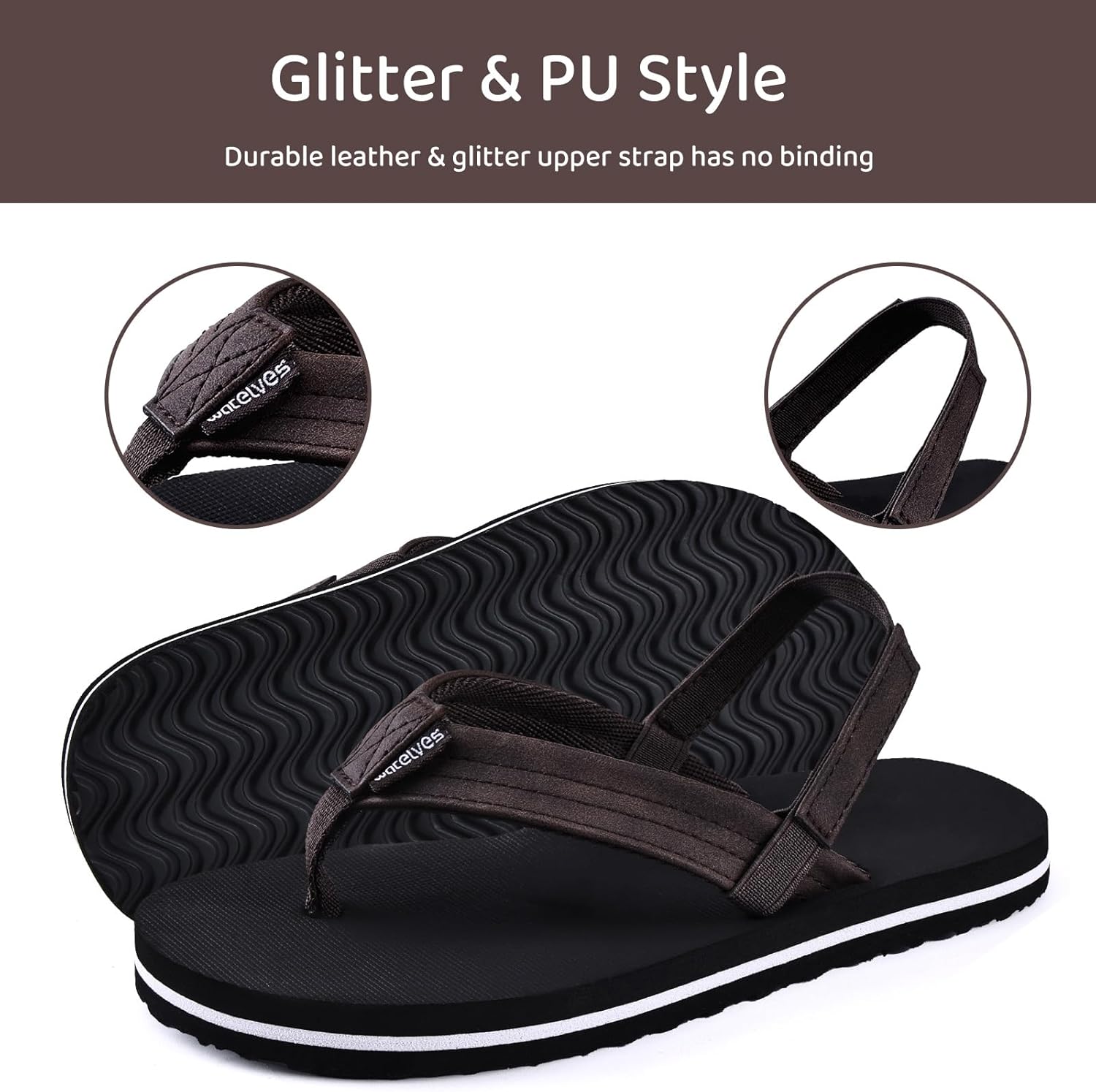 WateLves Toddler Flip Flops Girls Boys Sandals Shoes Kids Slip on Summer Sandals for Bath Shower Beach Pool (Toddler/Little Kid/Big Kid) - Image 5