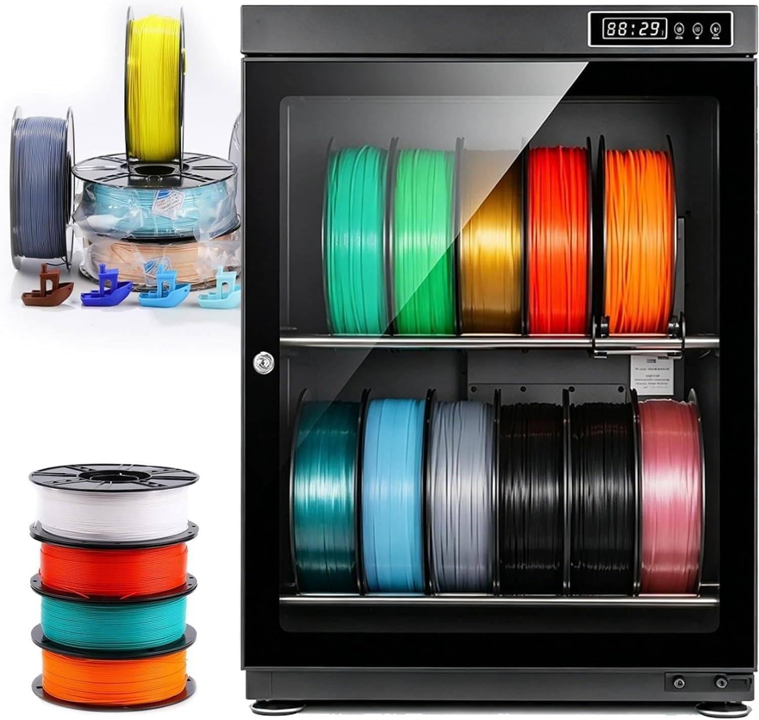Armario Para Filamentos De Impresión 3D, 70 L/115 L, 10–21 Bobinas 70L