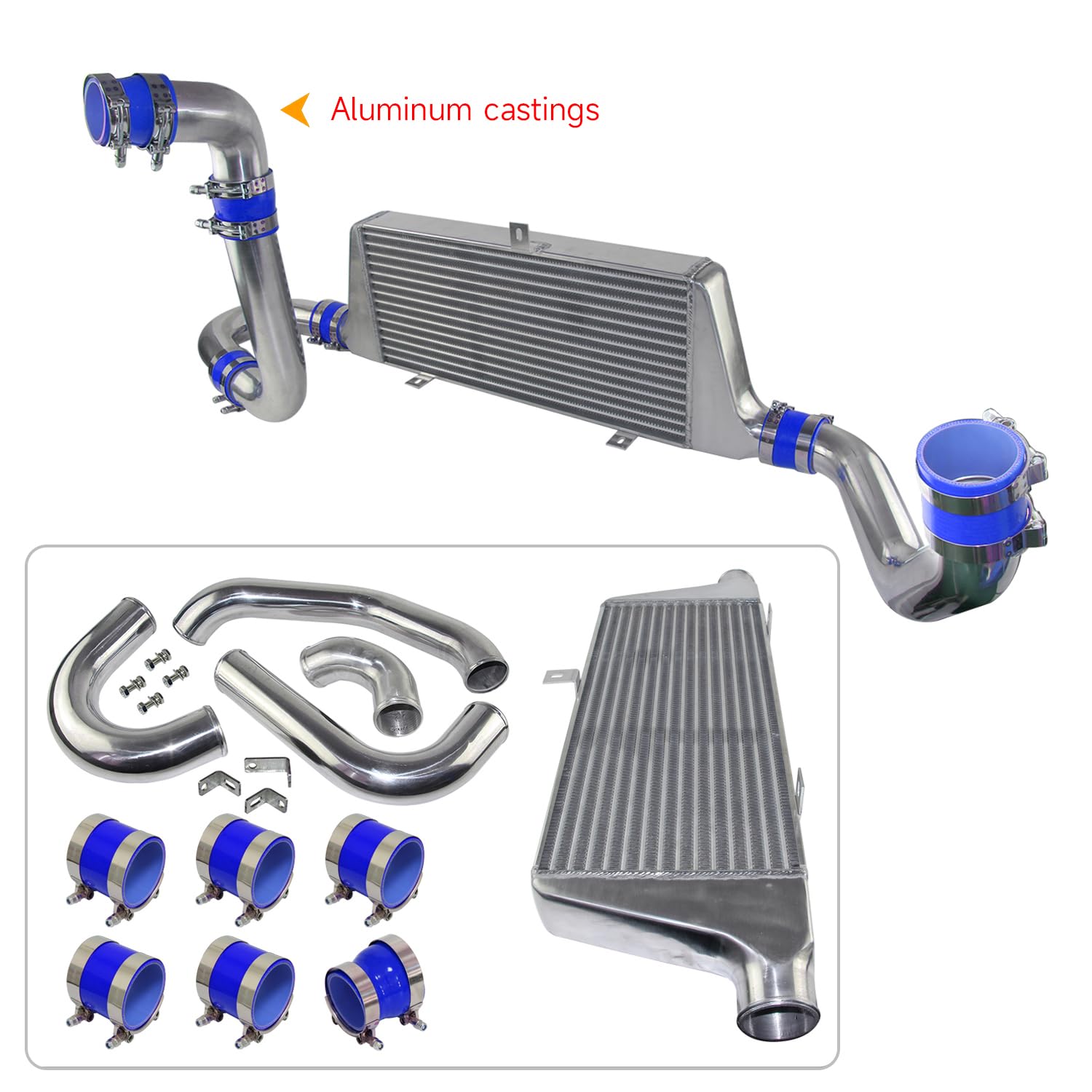 Amazon.com: Front Mount Tube & Fin Intercooler Kit For MARK II