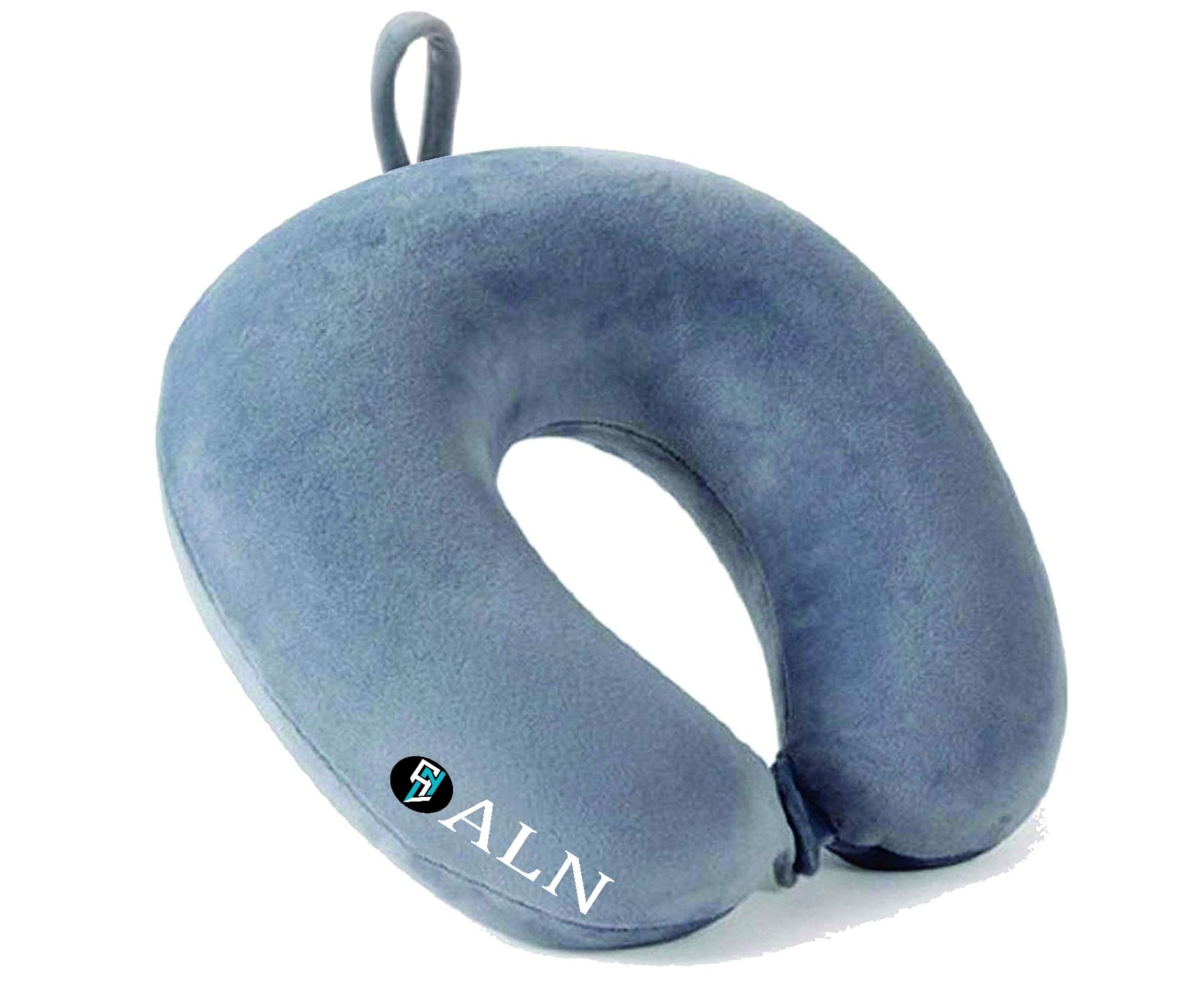 ALN® Premium Velvet Travel Neck Pillow for Travelling and Sleeping in Airplane Flight, Cab, Car, Train, Bus for Men and Women Head Rest Neck Holder Pillow for Pain Relief