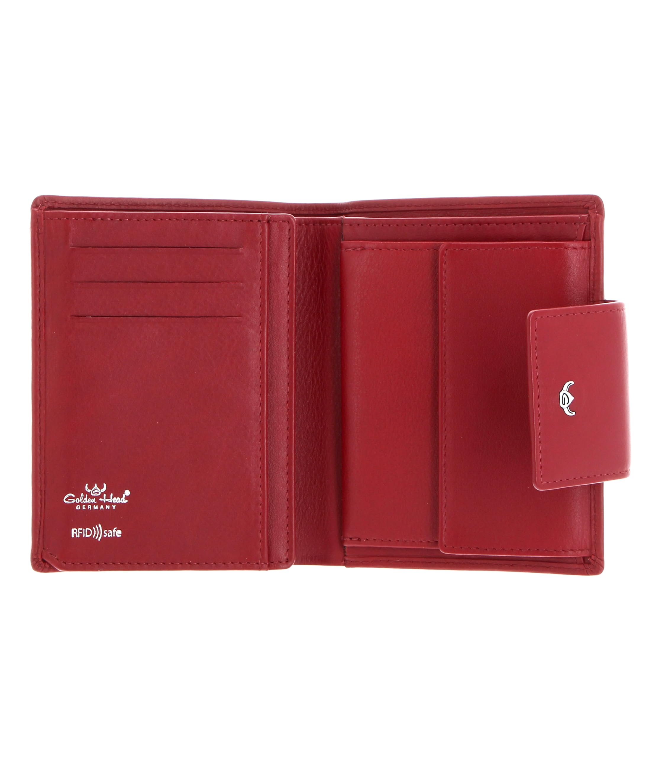 Golden Head Leder Geldbörse Dublin RFID Protect Kombischeintasche mit Riegel 1238 Rot