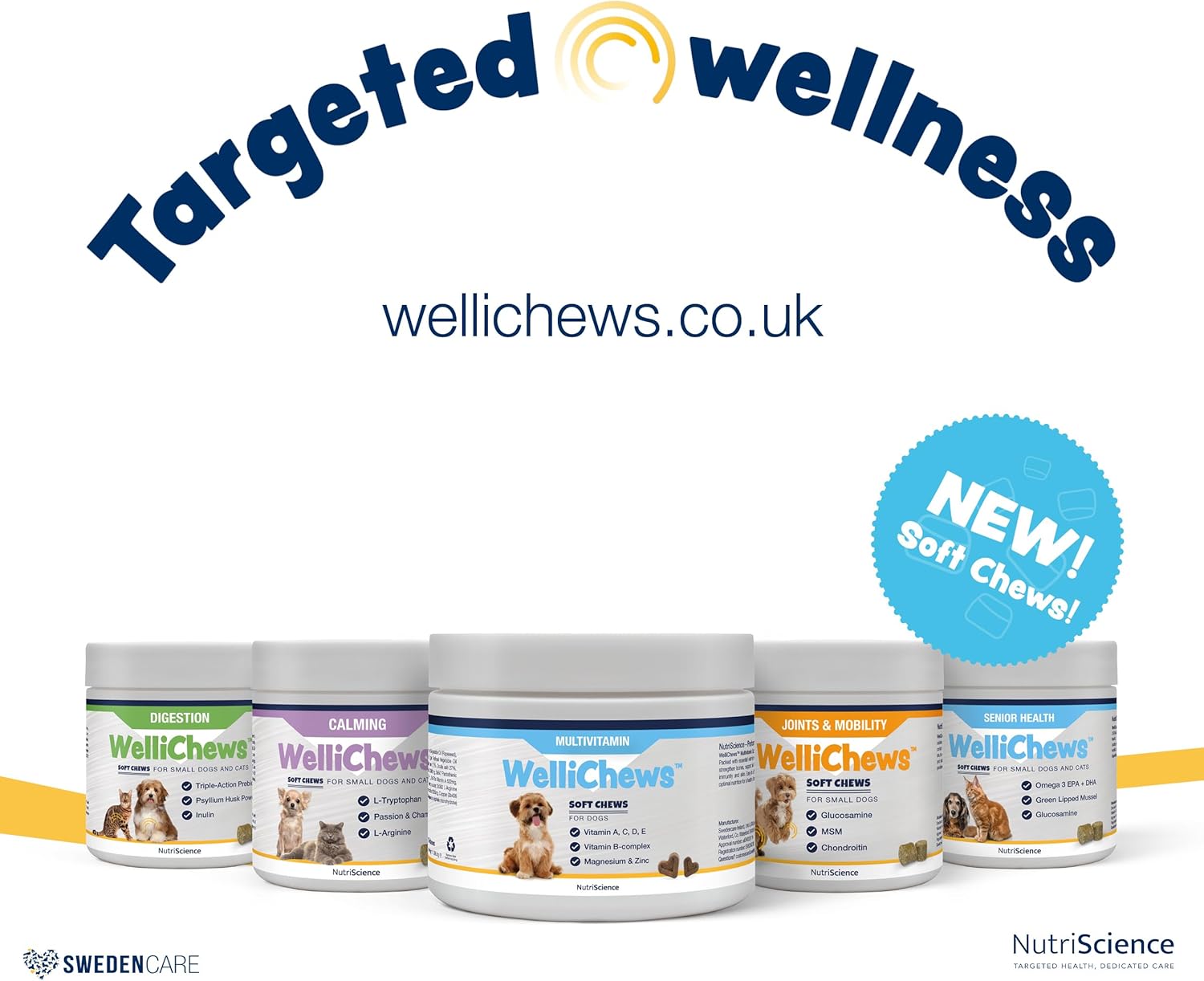 Wellichews Calming Chews For Dogs and Cats - Seperation Anxiety Relief for Dogs - Puppy, Small Dog & Cat Calming Treats for Chronic or Acute Anxiety & Behaviour Problems 6 71ZnqKAYUbL. AC SL1500