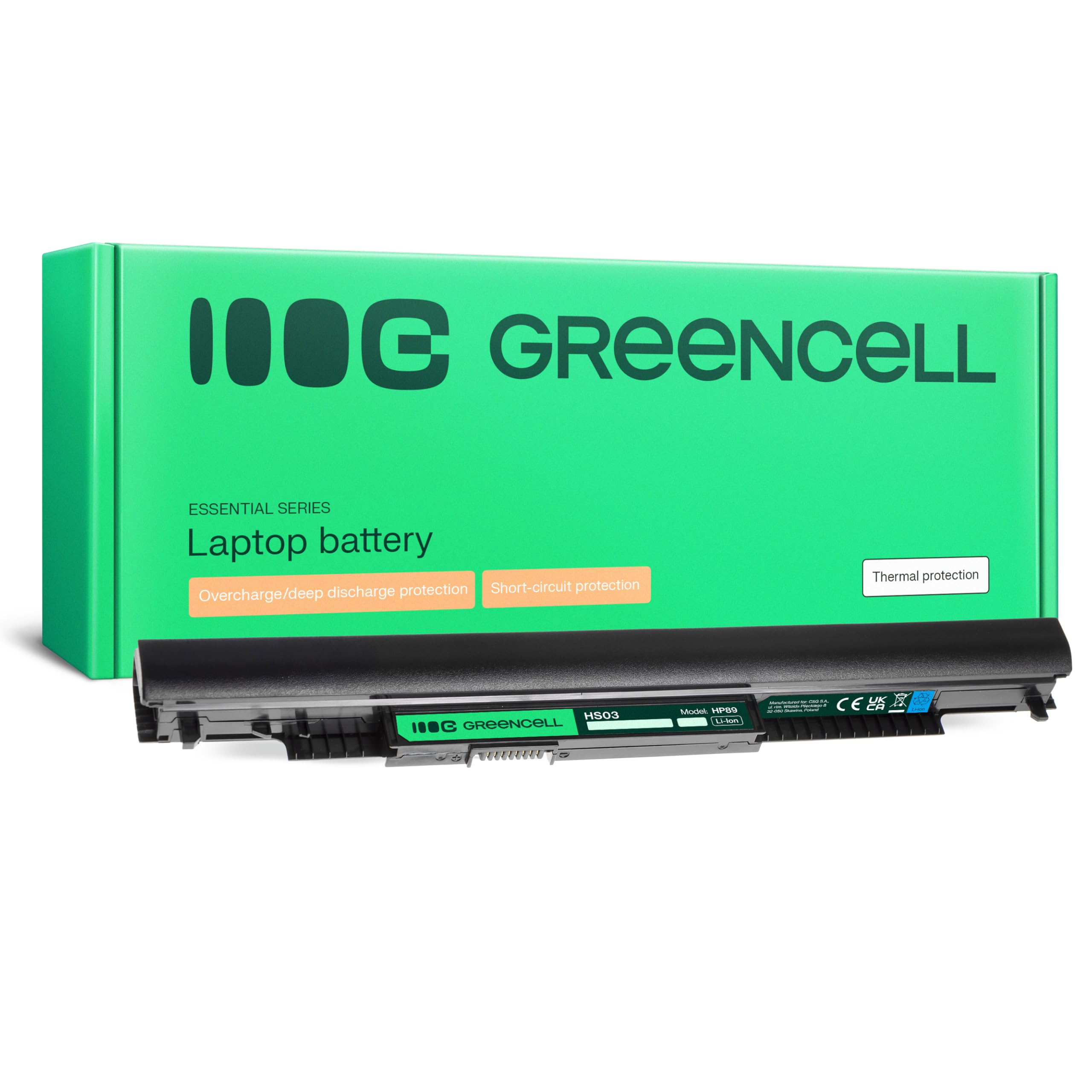 Green Cell Bateria 807956-001 HS03 HSTNN-LB6U HSTNN-PB6S do HP 15-AC125NG 15-AY123NG 15-BA042NG 15-BA050NG 15-BA520NG 240 G4 G5 245 250 255 (2200mAh 11.1V Czarna)