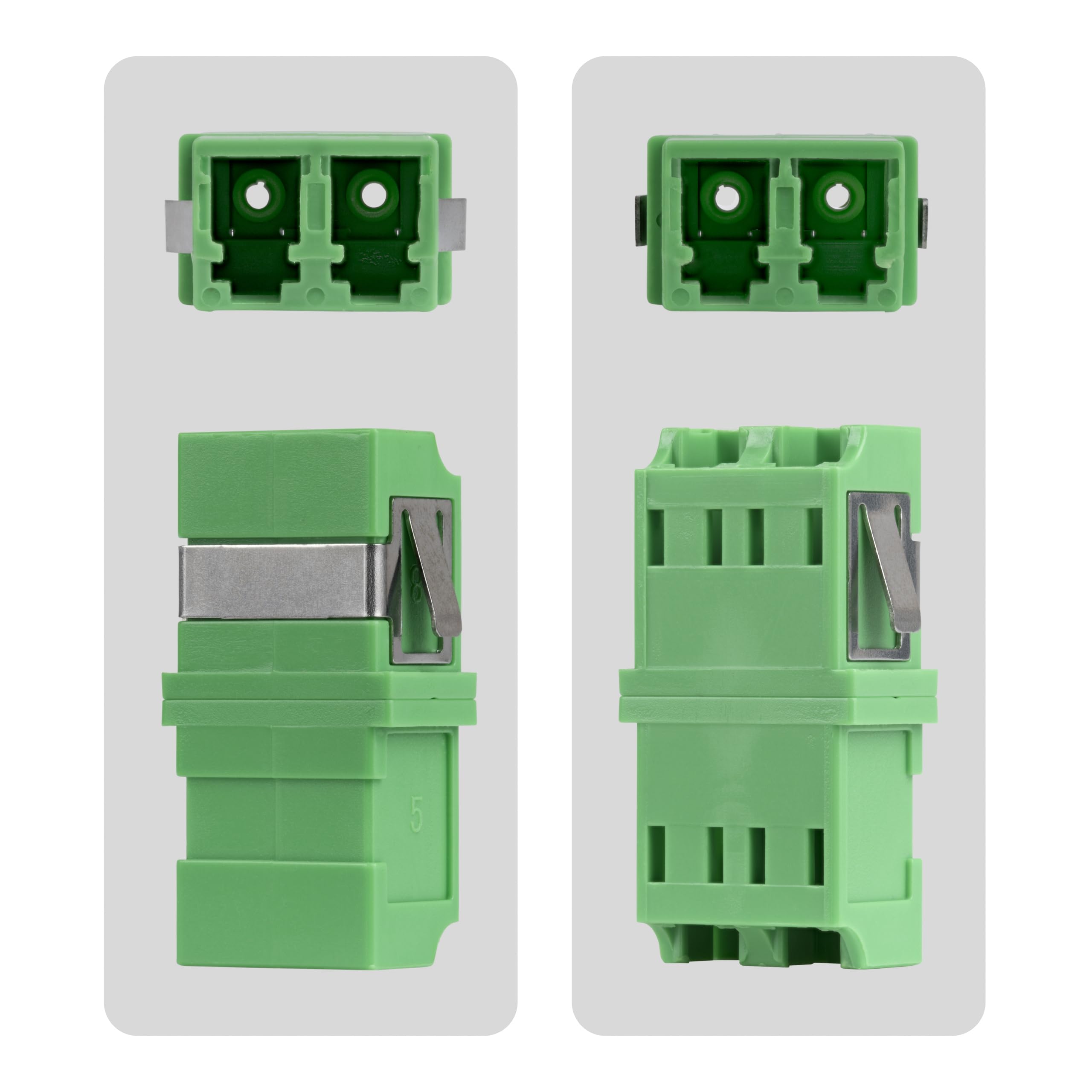 StarTech LC do LC łącznik LC, zestaw 10 sztuk, OS2 jednomodowy SC LC światłowód łącznik bez kołnierza, LC/APC Duplex Adapter