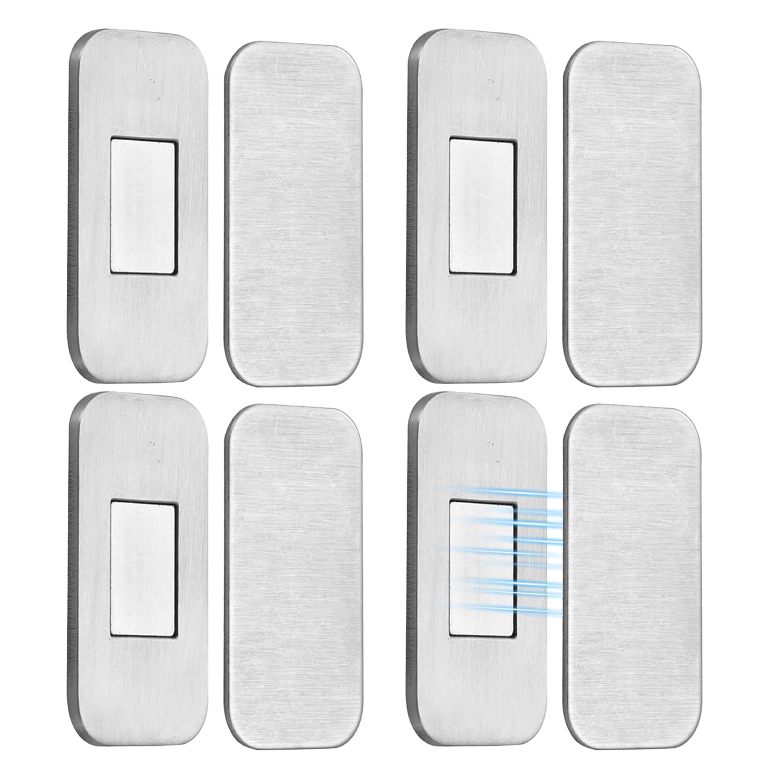 4 Pack Ultra-Thin Cabinet Door Magnets,Cupboard Magnets for Doors for Kitchen Cupboard Drill-Free Magnet Latch Drawer Closure Small Wardrobe Sliding Door Magnetic Catches