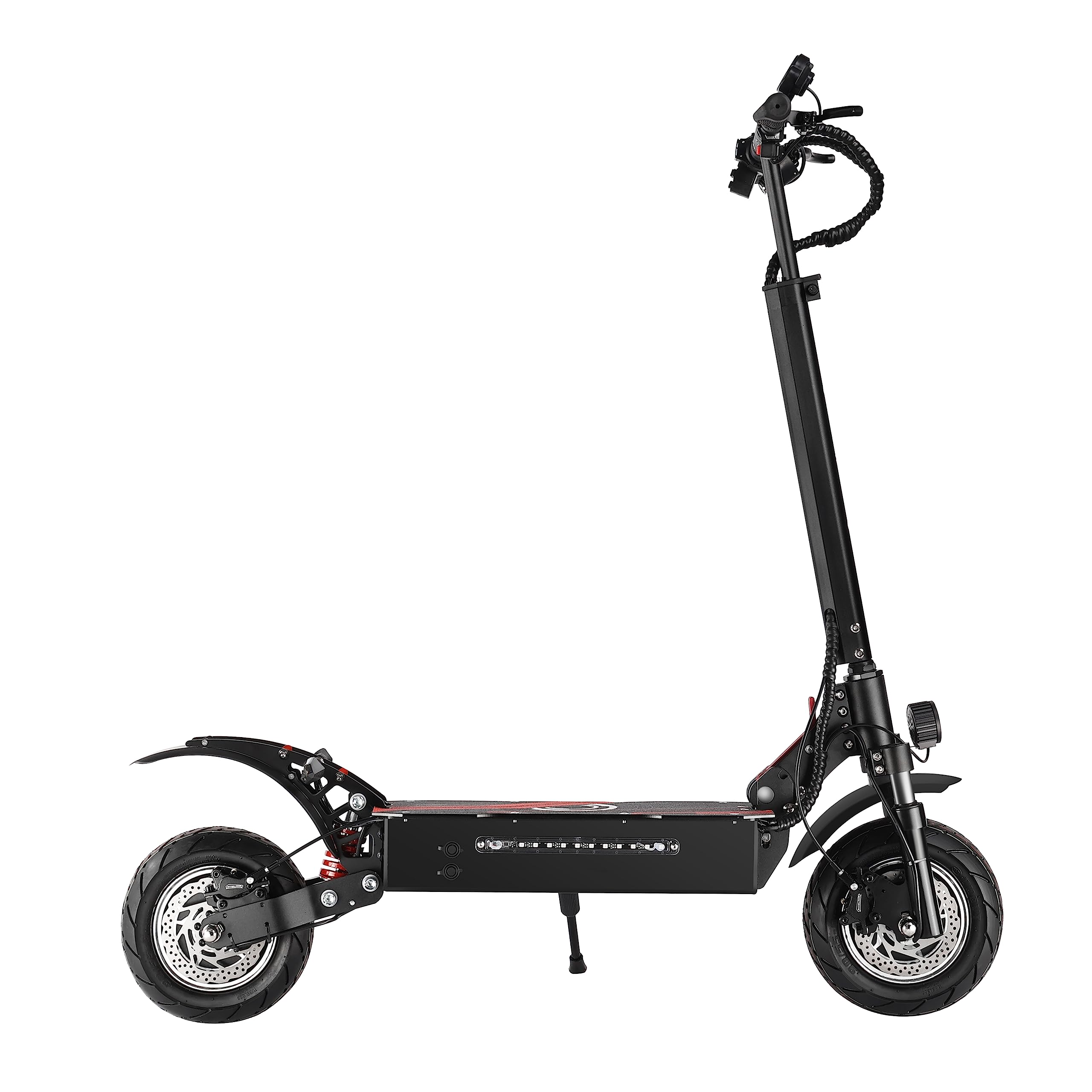 HWWH P7 Patinete Electrico Adultos Ligero Plegable Scooter Eléctrico Adolescentes Mujeres Barato 10 Pulgadas Bimotor Doble Suspensión 52 V/19 AH Batería de Litio 200 kg de Carga