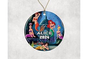 Personalized 2024 Mermaid Princess Christmas Ornament - A Keepsake for Under the Sea Fans