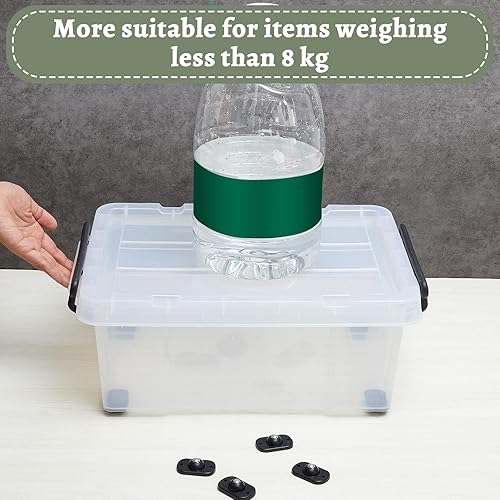 Miniatura 7 de Ruedas giratorias autoadhesivas de acero inoxidable, minirroldanas universales, con rotación de 360grados, para recipientes, cajas de