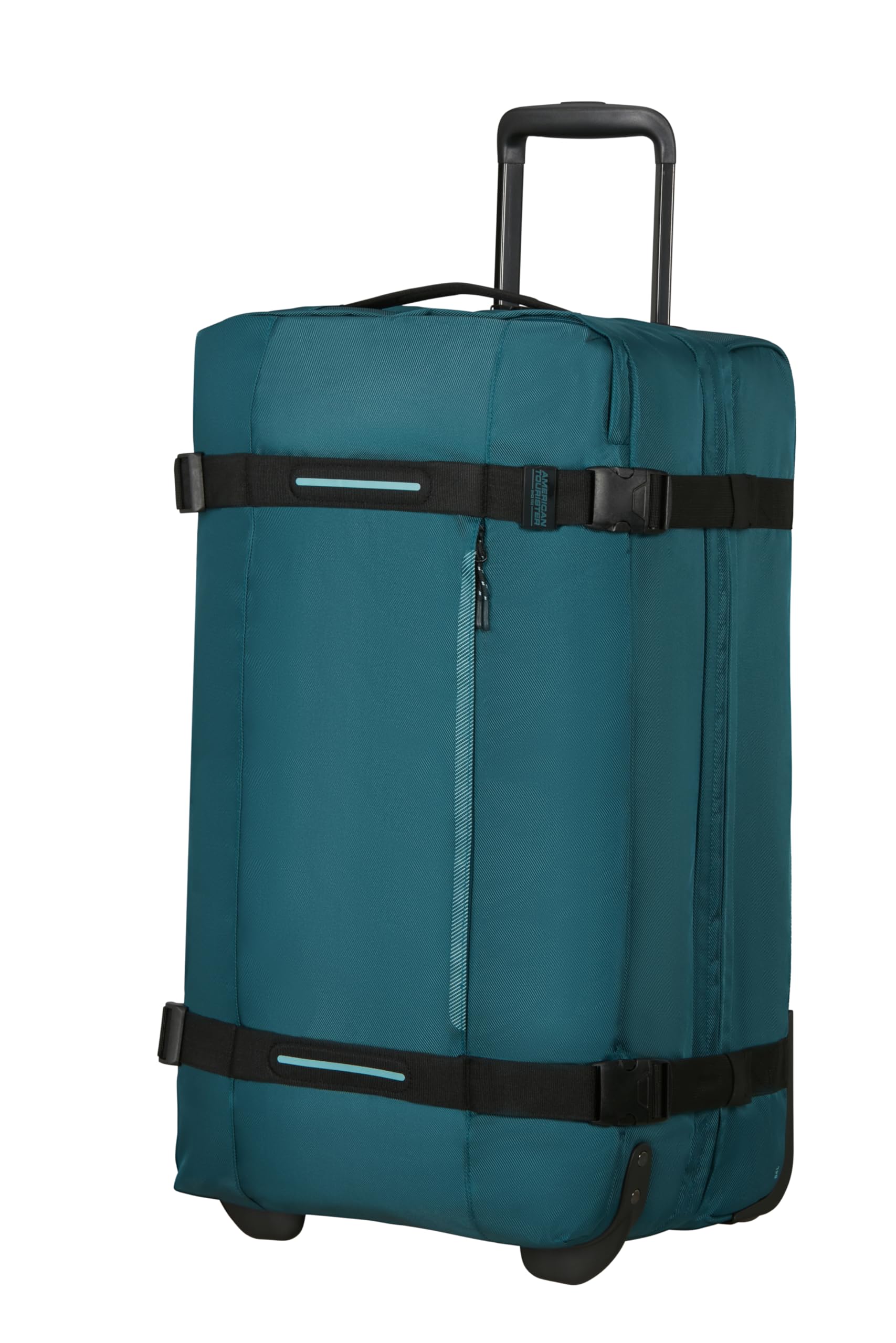 American Tourister Urban Track - Borsa da viaggio con 2 rotelle, 68 cm, Borsone leggero M con 2 scomparti e lucchetto TSA, 84 L, Perfetto per lunghi viaggi - Blu (Totally Teal)