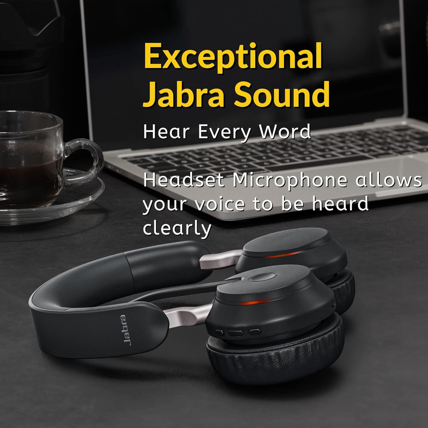 Jabra Evolve2 65 Bluetooth UC Headset - USB Dongle, Compatible with Google Meet, Zoom, Webex, Ideal for Long Cellphone Phone Calls, Online Video Meetings, 26599-989-999, Global Teck Gold Support Plan