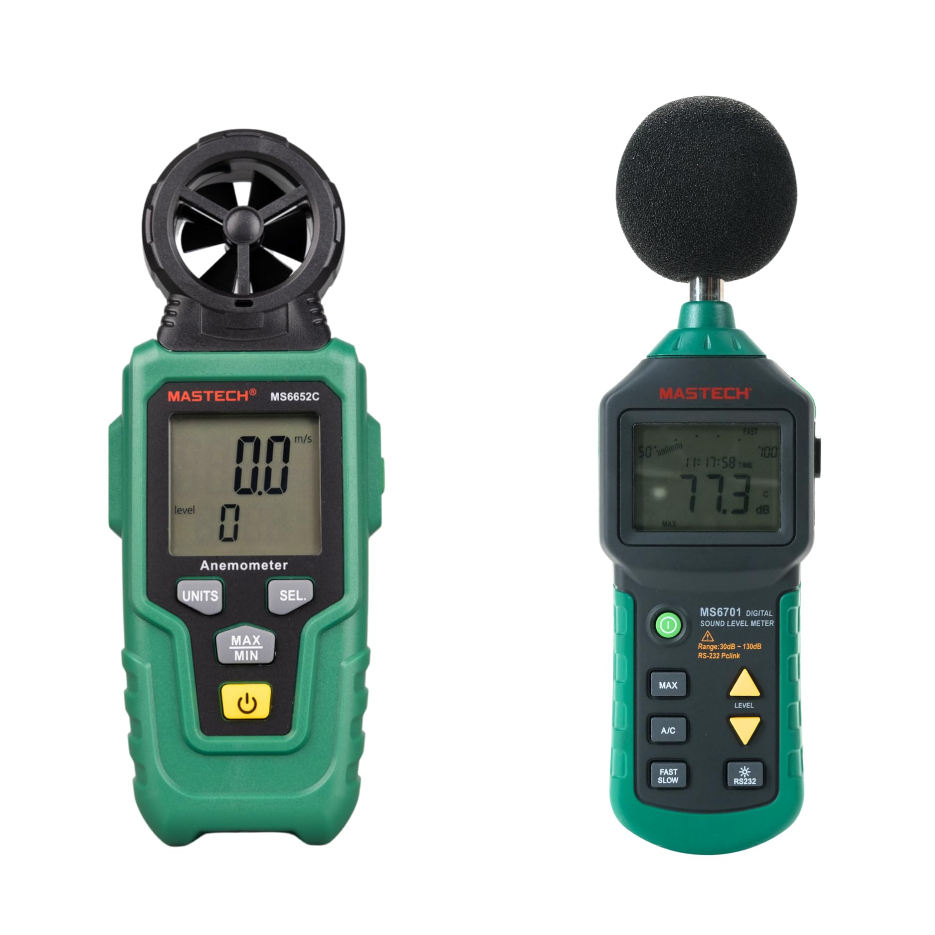 MASTECH MS6652C Anemometer & MS6701 Sound Level Meter Combo – Professional Environmental Monitoring Kit-image-43
