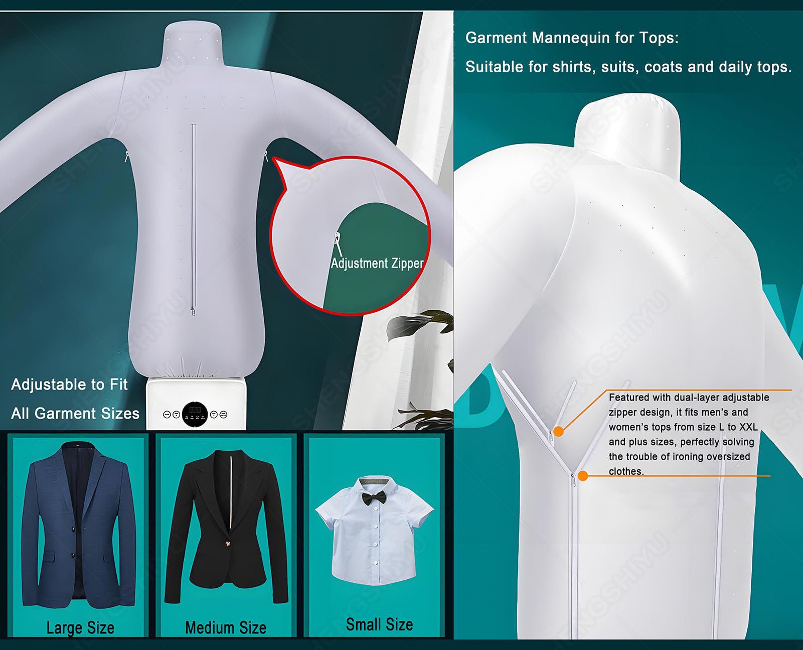 Stirare Camicie Automatiche,Stira Camicie e Pantaloni Gonfiabile Asciuga Maglie,Pantaloni,Scarpe,Asciugatura Temporizzata e Stiratura,Eliminazione Rughe e Cura Aromatica
