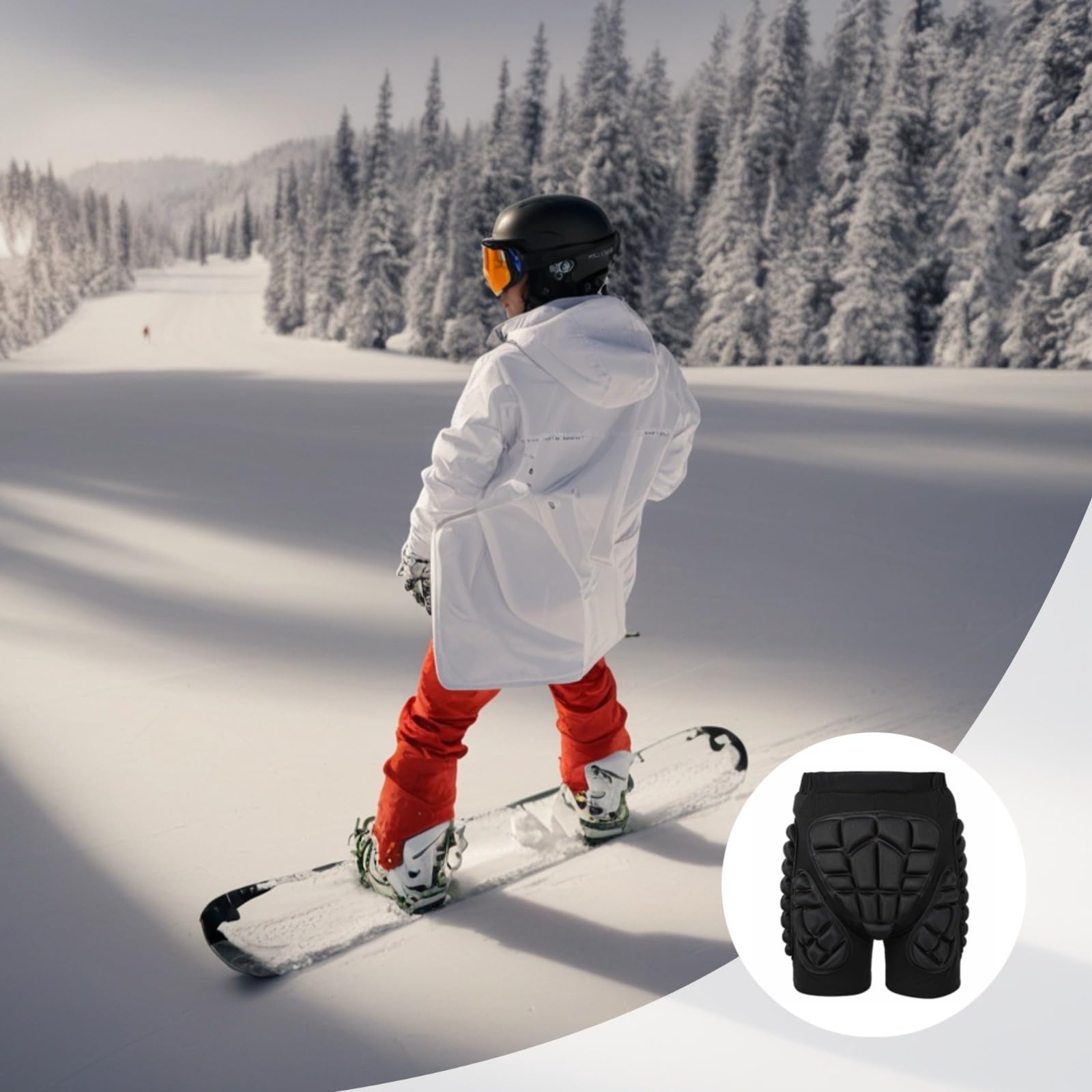 Short de protection 3D pour skieurs et snowboarders, rembourrage en EVA pour une résistance aux chocs, équipement de sports d'hiver respirant