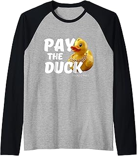 Pay The Duck Pagar O Pato Funny Weird Brazilian Saying Raglan Baseball Tee