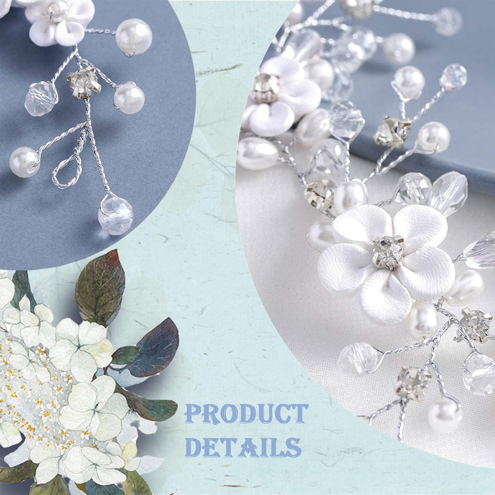 bijoux cheveux femme mariage blanc, Bijou Cheveux Mariage, Ruban Couronne Florale Bandeau, Couronne De Fleurs Pour Cheveux Enfant Pour La Mariée, Fiançailles, Mariage, Anniversaire, Fêtes