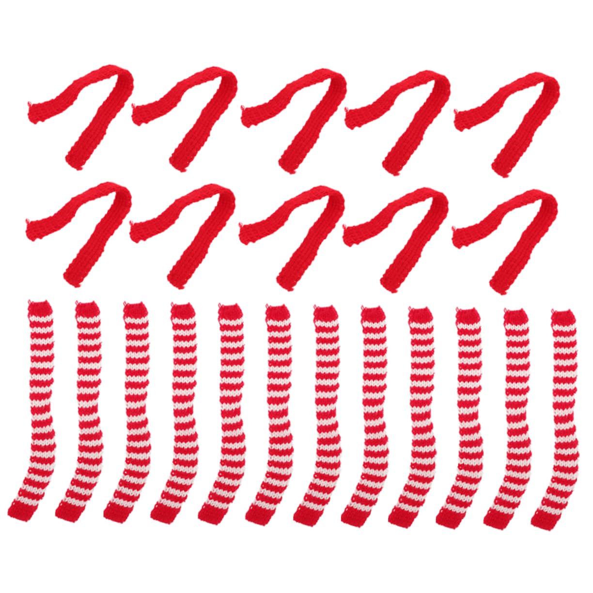 Toyvian 40pcs Decorative Mini Scarves for Dolls Creative Doll Accessories Delicate and Striped Scarf for Parties and Themed Events for Crafts and Ornaments