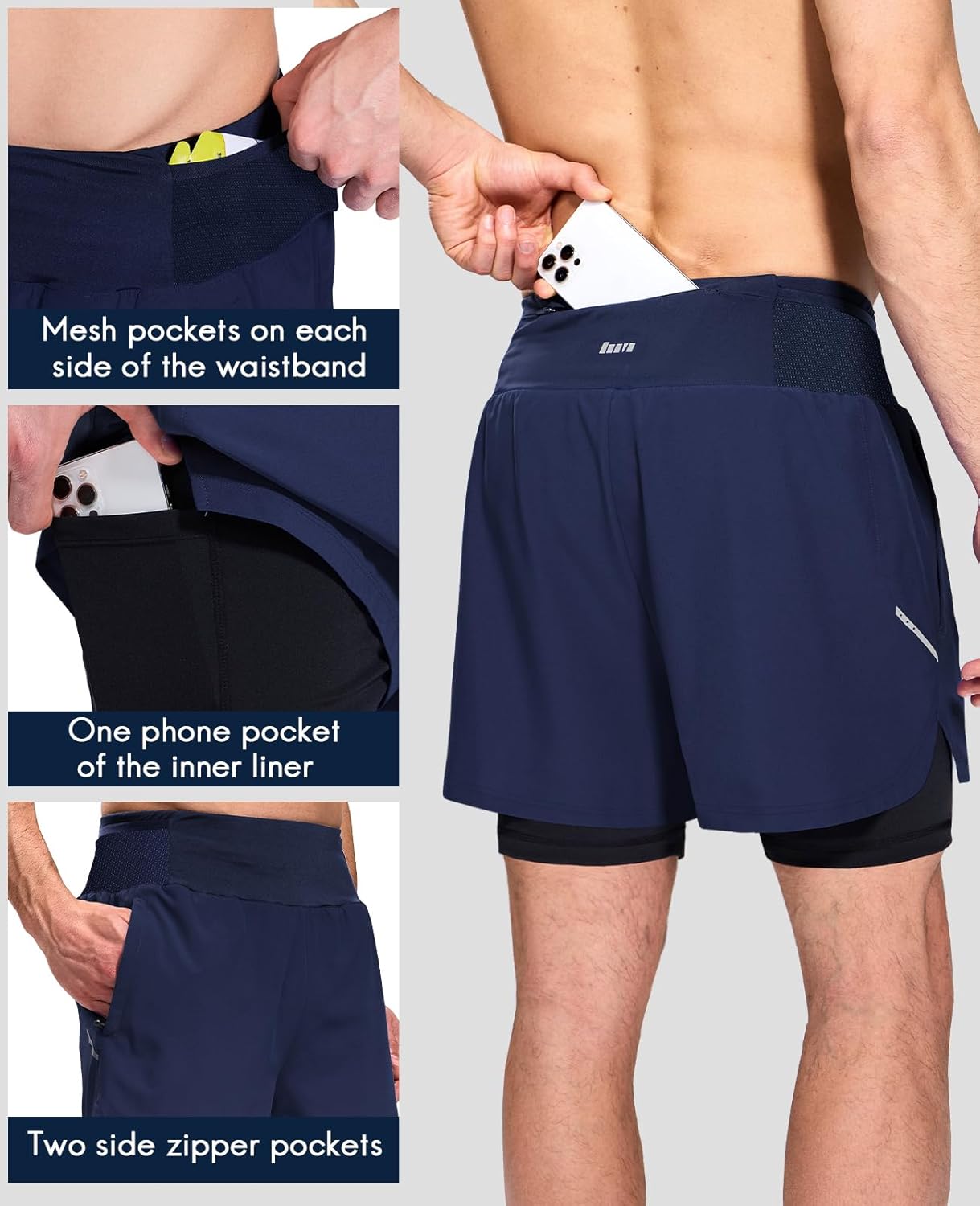 Haimont Shorts de corrida masculino 2 em 1 7,6 cm, short esportivo leve de secagem rápida para academia com forro e bolsos com zíper em promoção! Veja a oferta e mais achadinhos de Shorts & Bermudas 2 Hoje é o melhor dia para comprar Haimont Shorts de corrida masculino 2 em 1 7,6 cm, short esportivo leve de secagem rápida para academia com forro e bolsos com zíper com aquele preço maroto! Promoção! Aproveite a oferta! 2