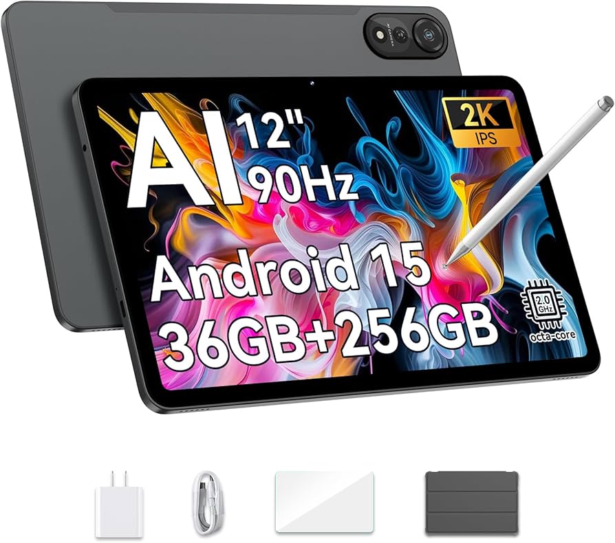 【12インチ 2K IPS大画面】 Blackview 　　タブレット Amazon.com : Blackview 12 inch Tablet Android 15 Tablets 2025 Air