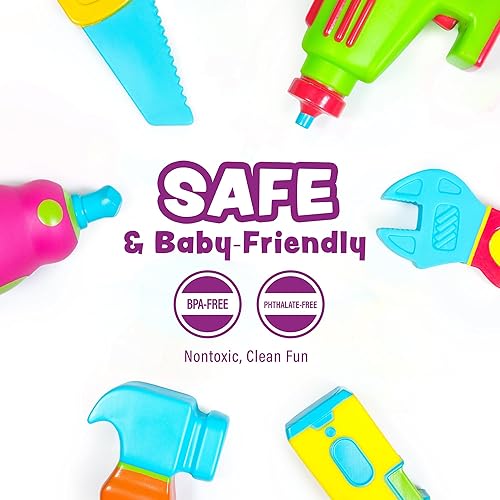 Miniatura 6 de Tub Works Tools - Juguetes de baño sin moho, paquete de 6  Diseño de juguetes de baño sellados y sin agujeros que mantiene la humedad fuera  Suave,