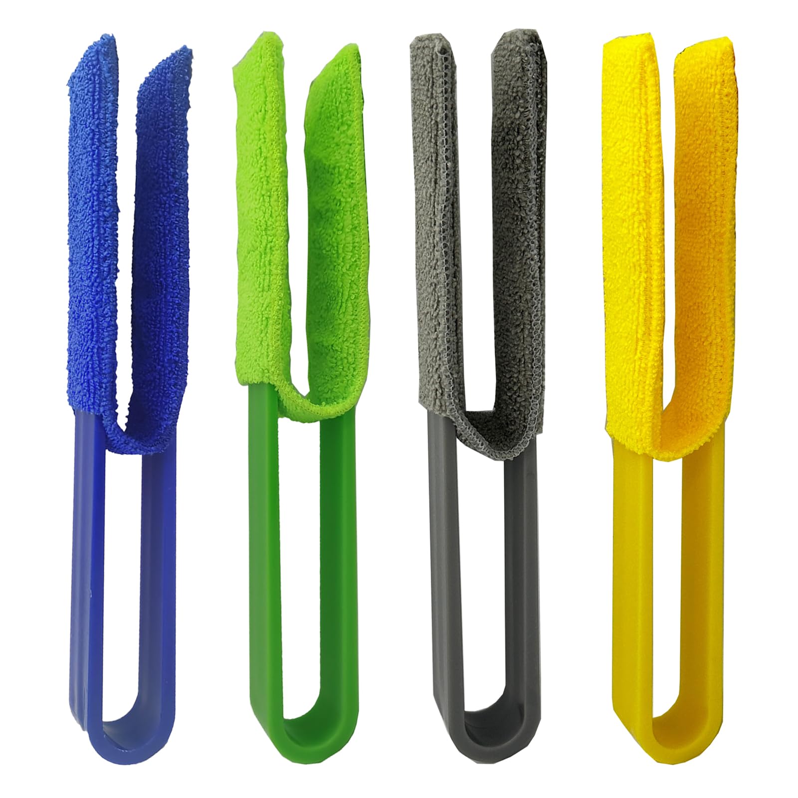 4 Pcs Blinds Duster, Blind Cleaner with 4 Microfiber Sleeves, Removable Reusable Dual Head Blinds Cleaning Tool, Duster for Window, Air Conditioner Vents, Fans, Car Vents