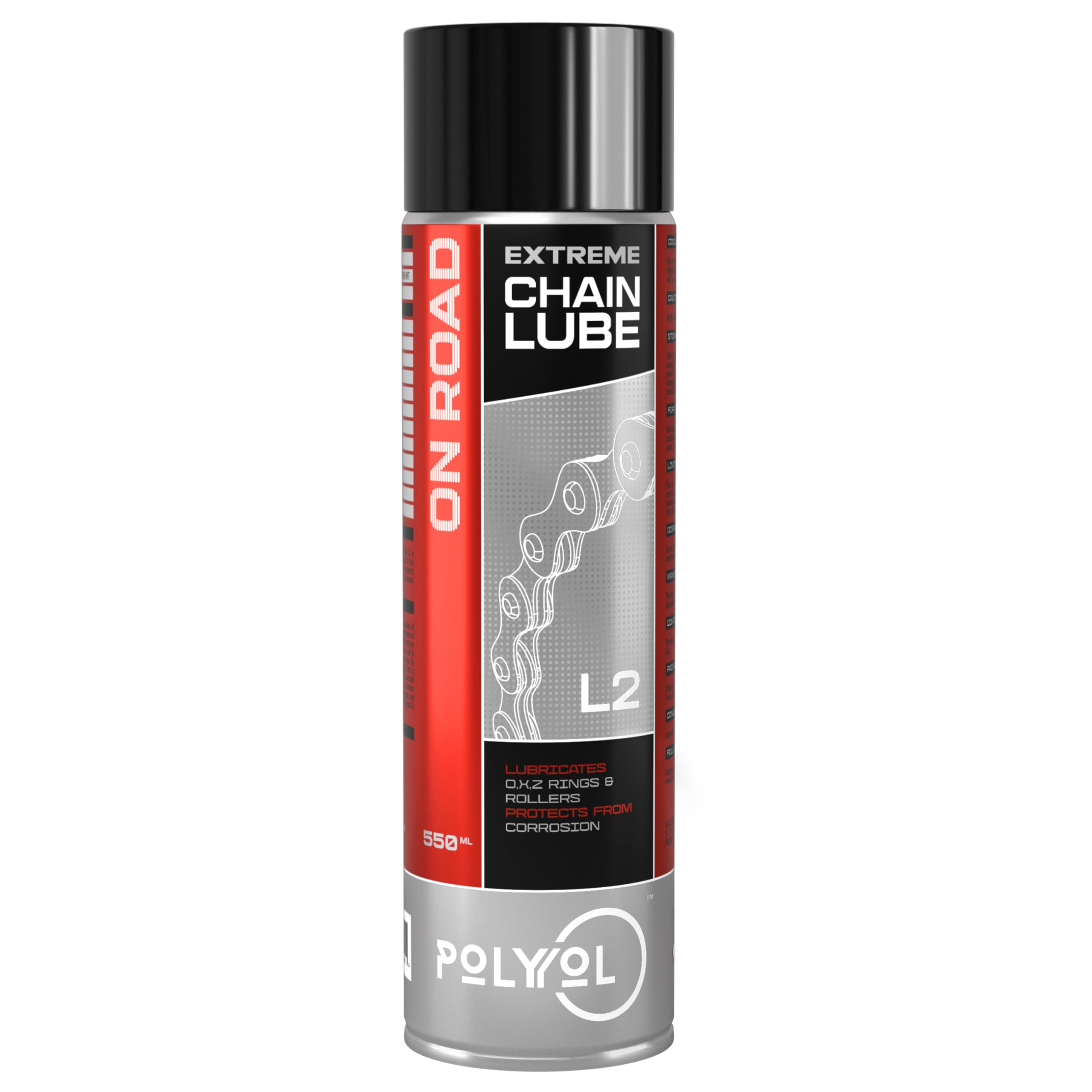 L2 Onroad Extreme Chain Lube 550 ml | Wet Type High Performance Formula | Built for Long-Distance Touring | 100% Waterproof Shield | Zero Fling Formula | Transparent Finish-image-30