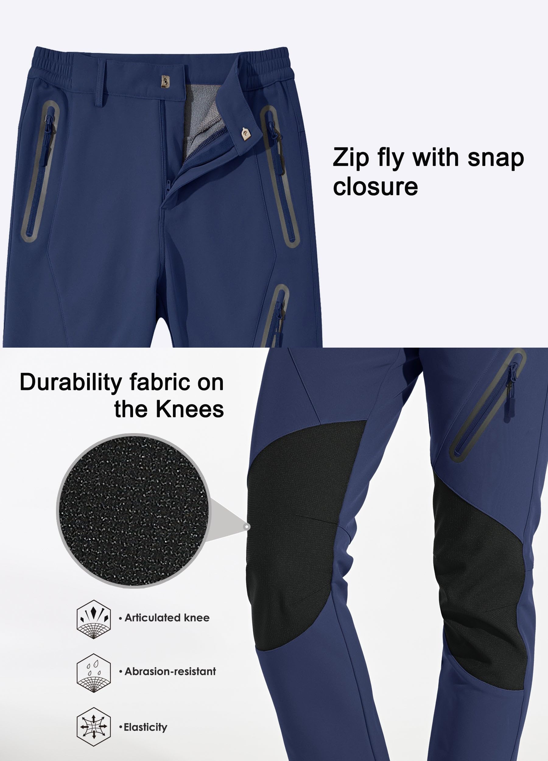 WILLIT Women's Snow Pants Waterproof Warm Winter Hiking Outdoor Pants Insulated Cold Weather