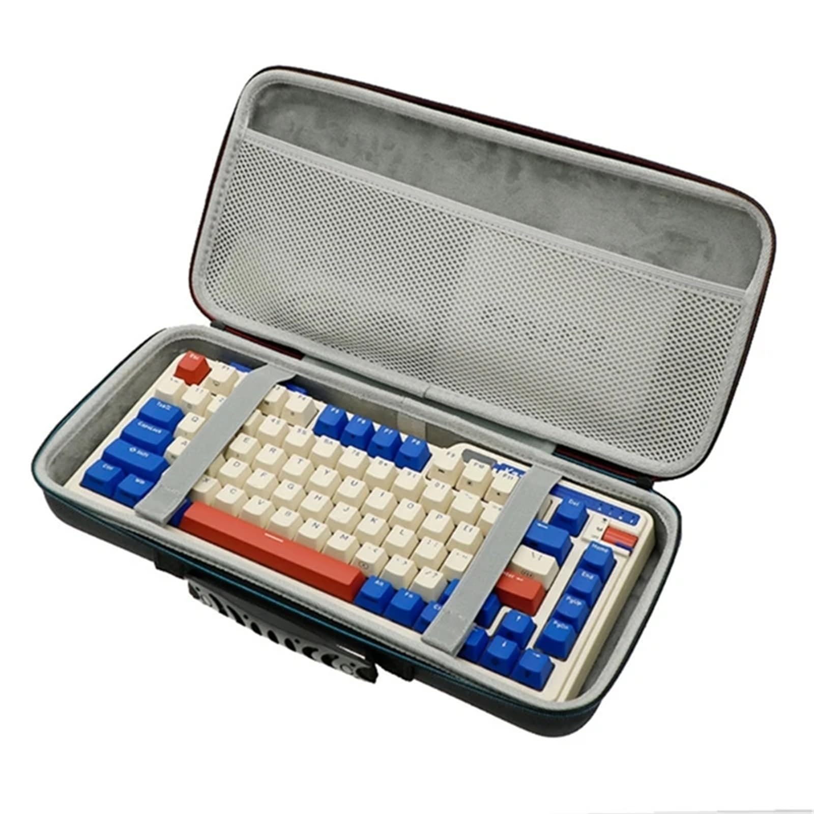 Schmuckteller Hartschale for Tastatur-Hartschalen, Reise-Tragetasche, stabile Handschlaufe, glatter Reißverschluss