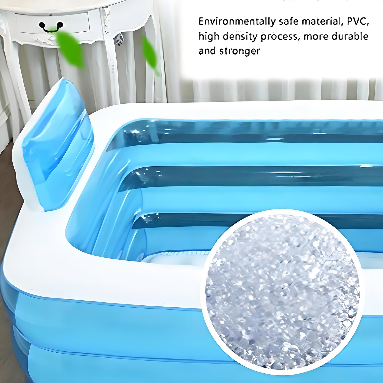 Aufblasbare Pools Spa Badewanne - Verdickte Erwachsene Strandbadewanne Barrel Doppelbadewanne Faltbare PVC+ Fußpumpe Schwimmbecken