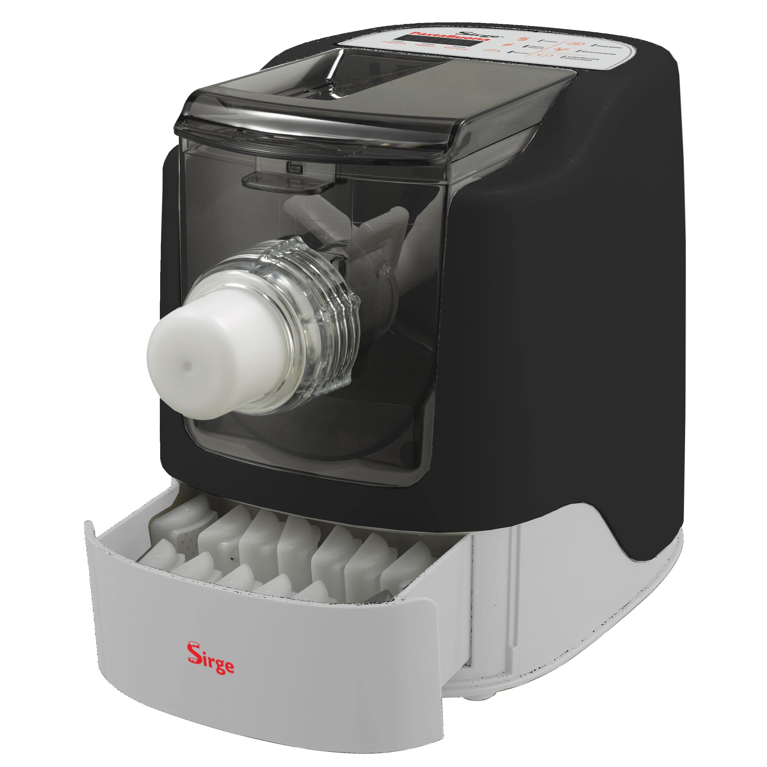 Sirge Macchina per la Pasta + Pizza + Pane + 25 Trafile - 260 Watt - 720 g di pasta - per tutti i tipi di FARINE anche SENZA GLUTINE