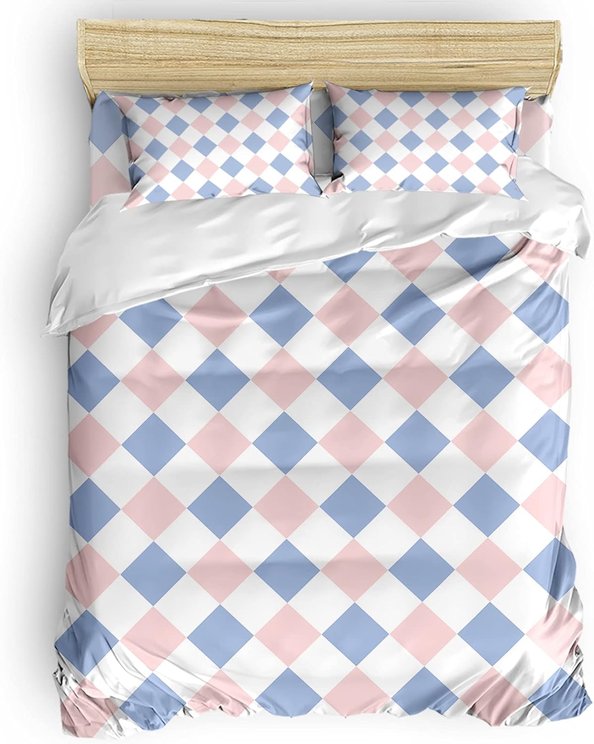 YESOF66 Zipper Duvet Cover Set Soft Comforter Cover Set for