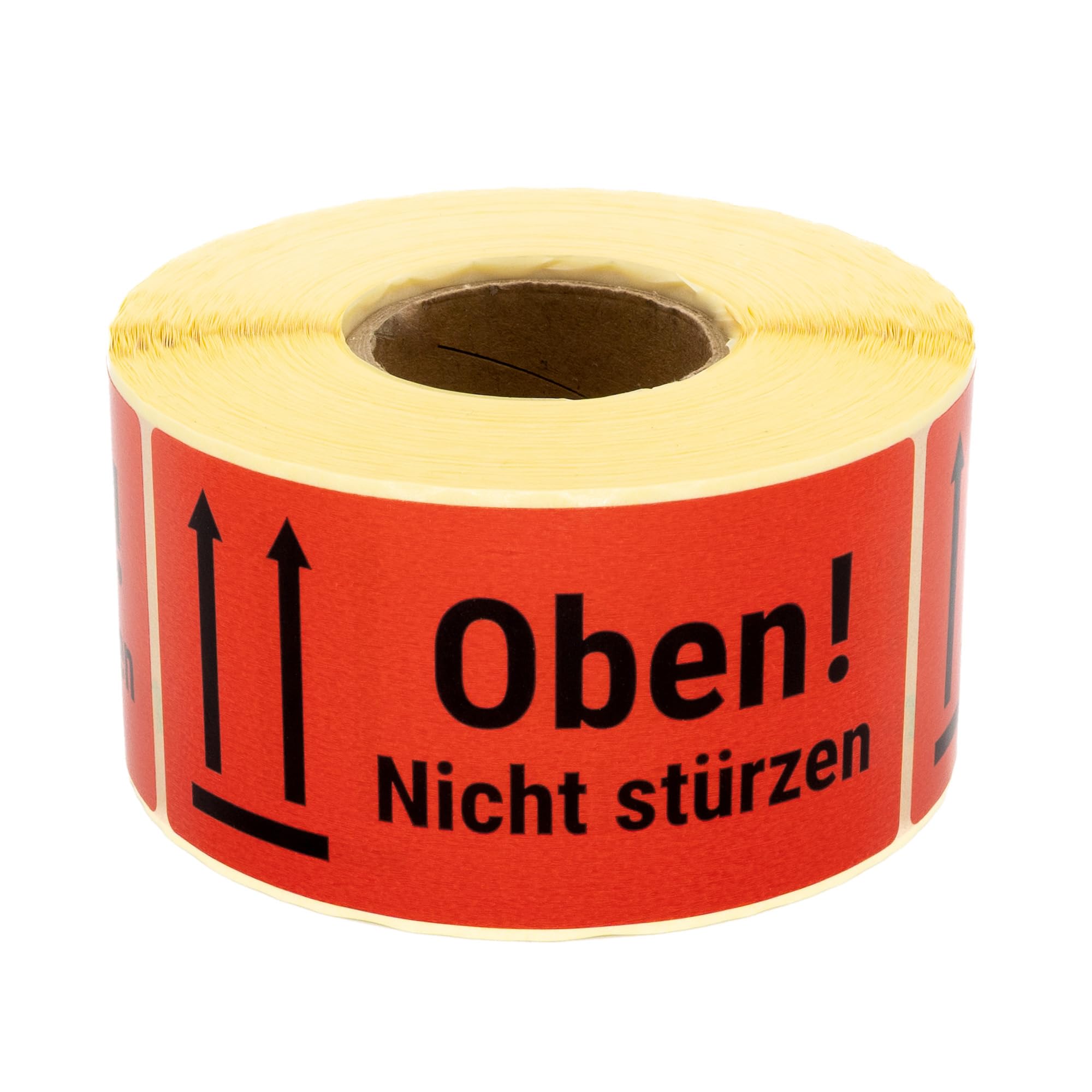 MDlabels Warnetiketten Auf Rolle – 500 Stück, 100x50 Mm, „Achtung Schweres Paket Bis 31,5 Kg“ – Permanent Haftend