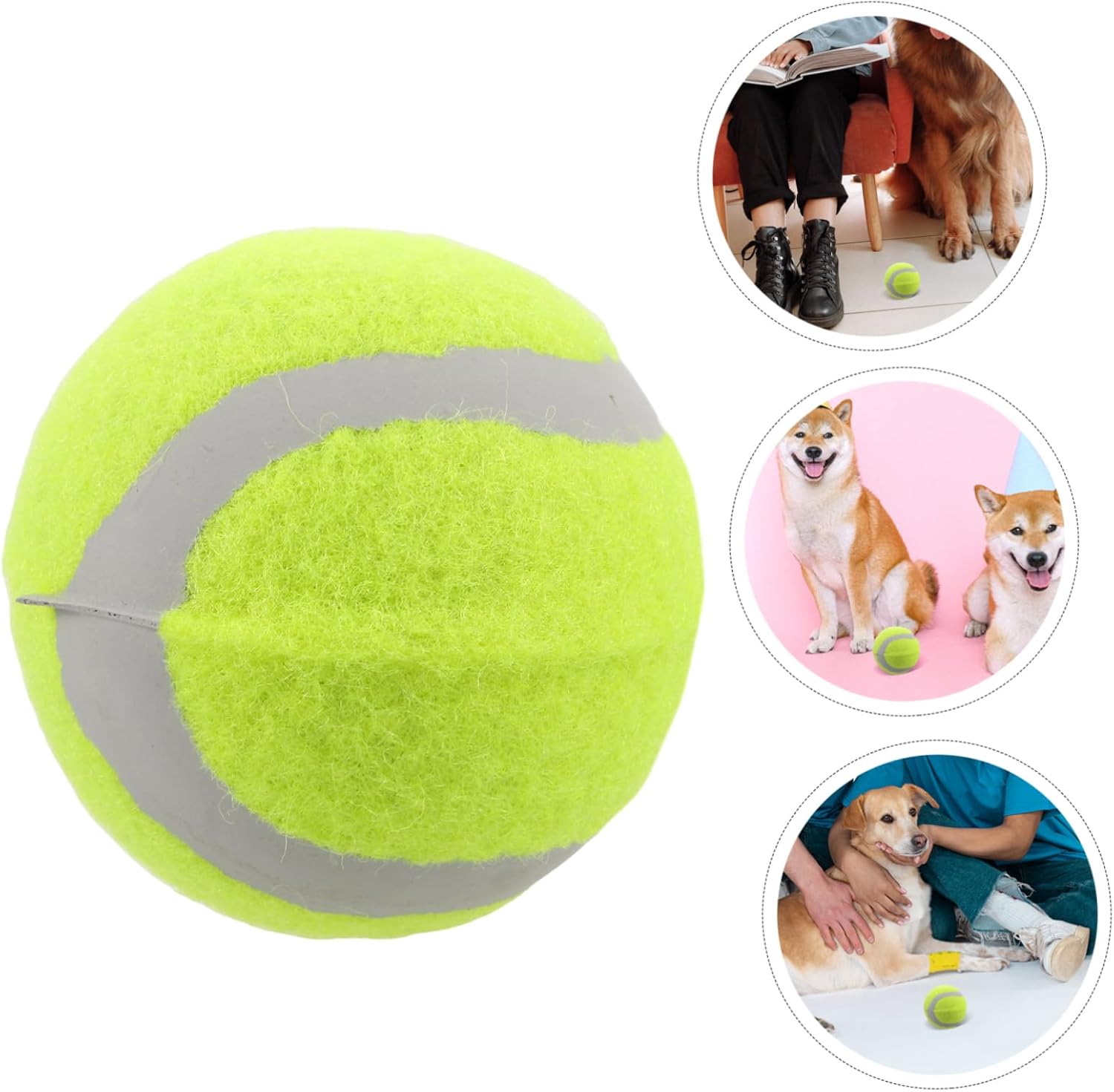 Toyvian 22pcs Dog Tennis Rubber Interactive for Small Medium Large Dogs Chew-Resistant Pet Toys for Agility Training Outdoor Fun